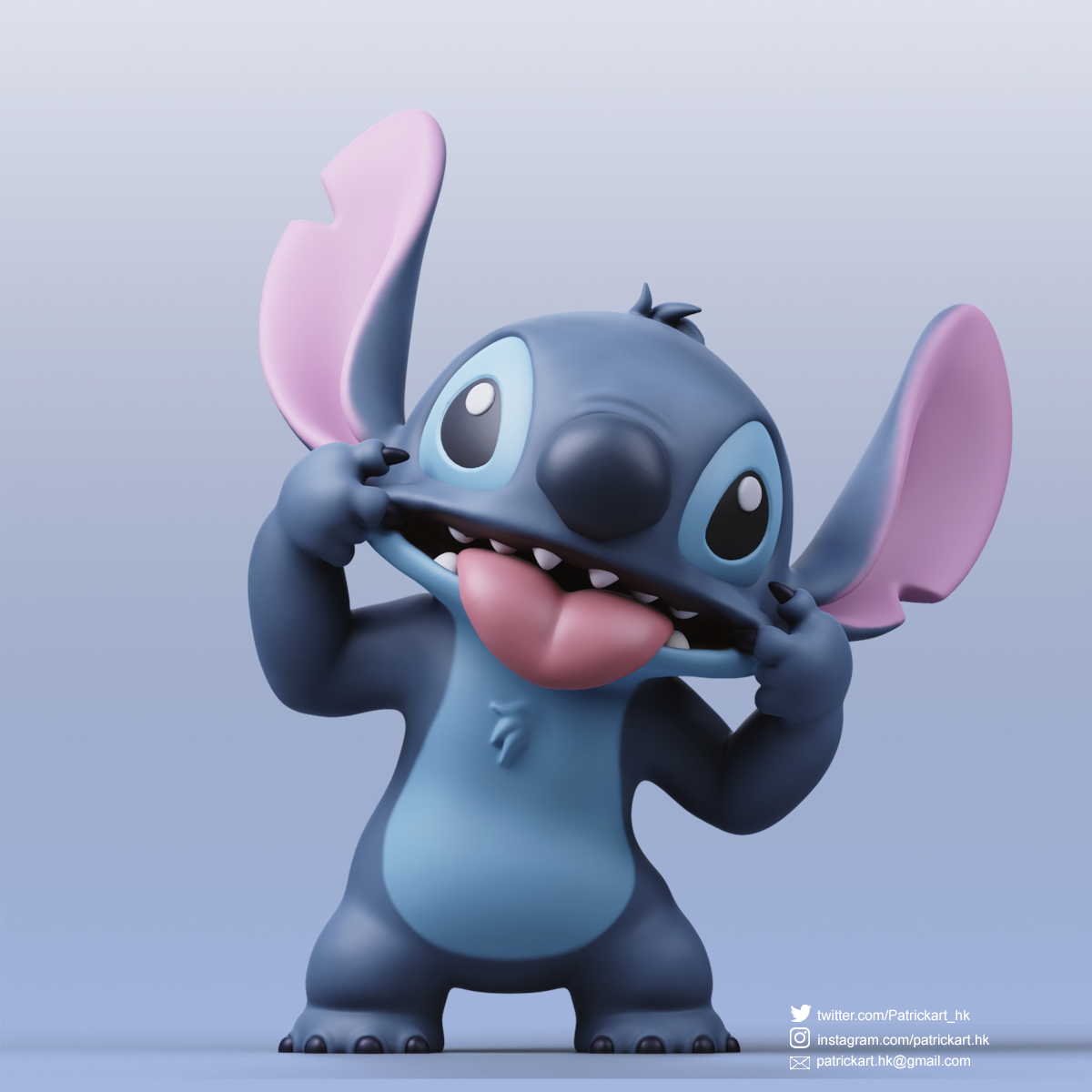 Stitch - Download Free 3D model by AlmondFeather (@almondfeather