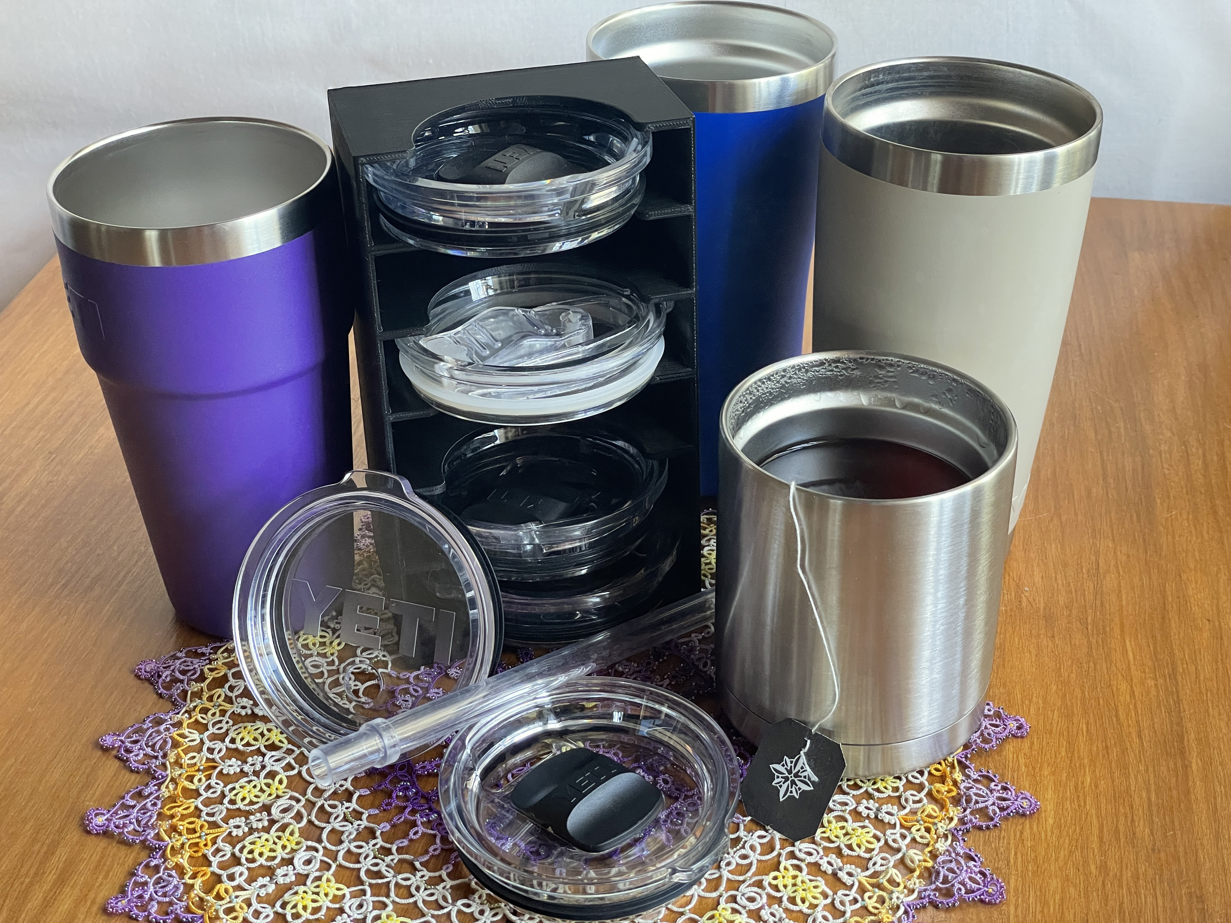 Yeti Lid Organizer V2, Holds 5 Yeti Lids and Magslider Magnets, Available  for small, medium, or large lids by Dannyji00, Download free STL model