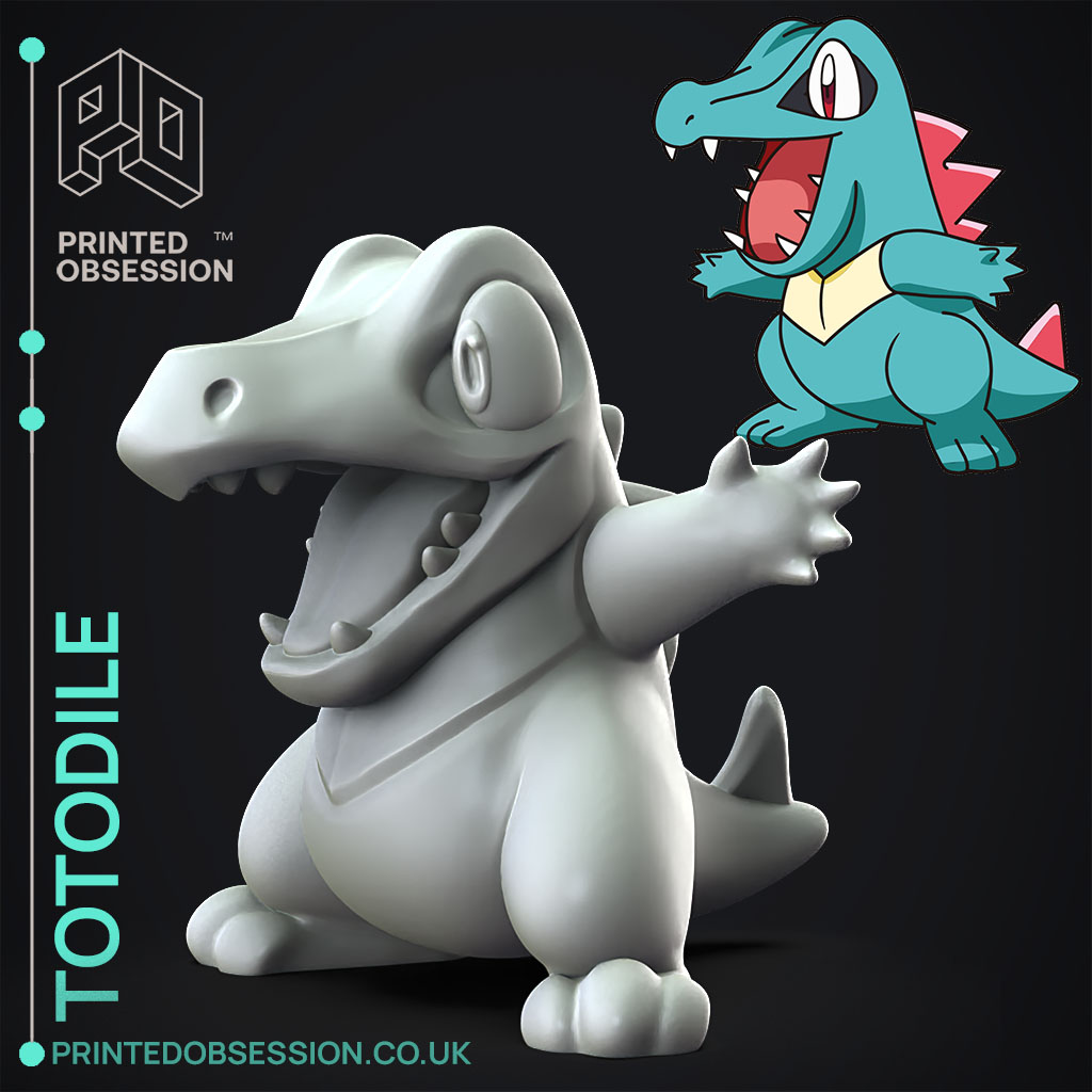 Totodile Pokemon Fan Art 3d Model Thangs