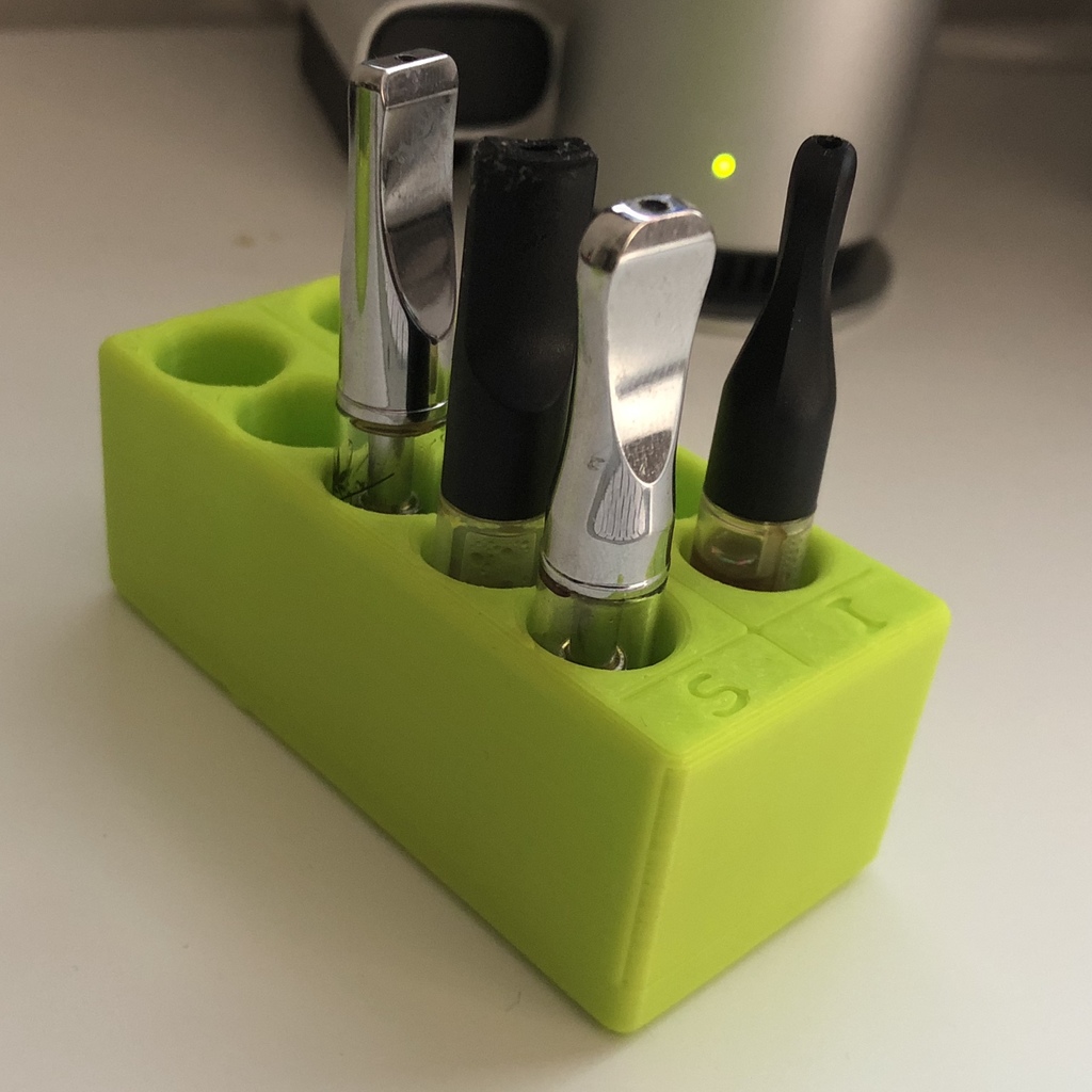 Vape Cartridge Stand & 510 Charger Holder (Remix) by RaidZeroSF, Download  free STL model