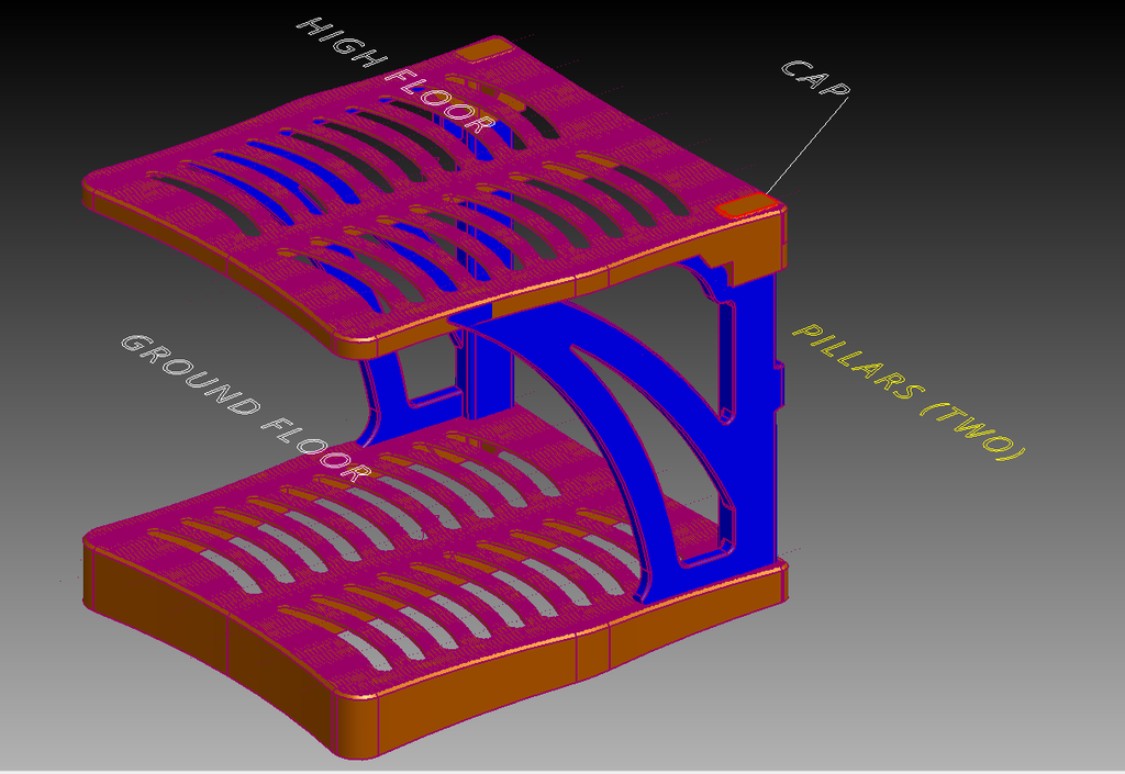 STL file stackable shoe rack 👟・3D printable model to download・Cults