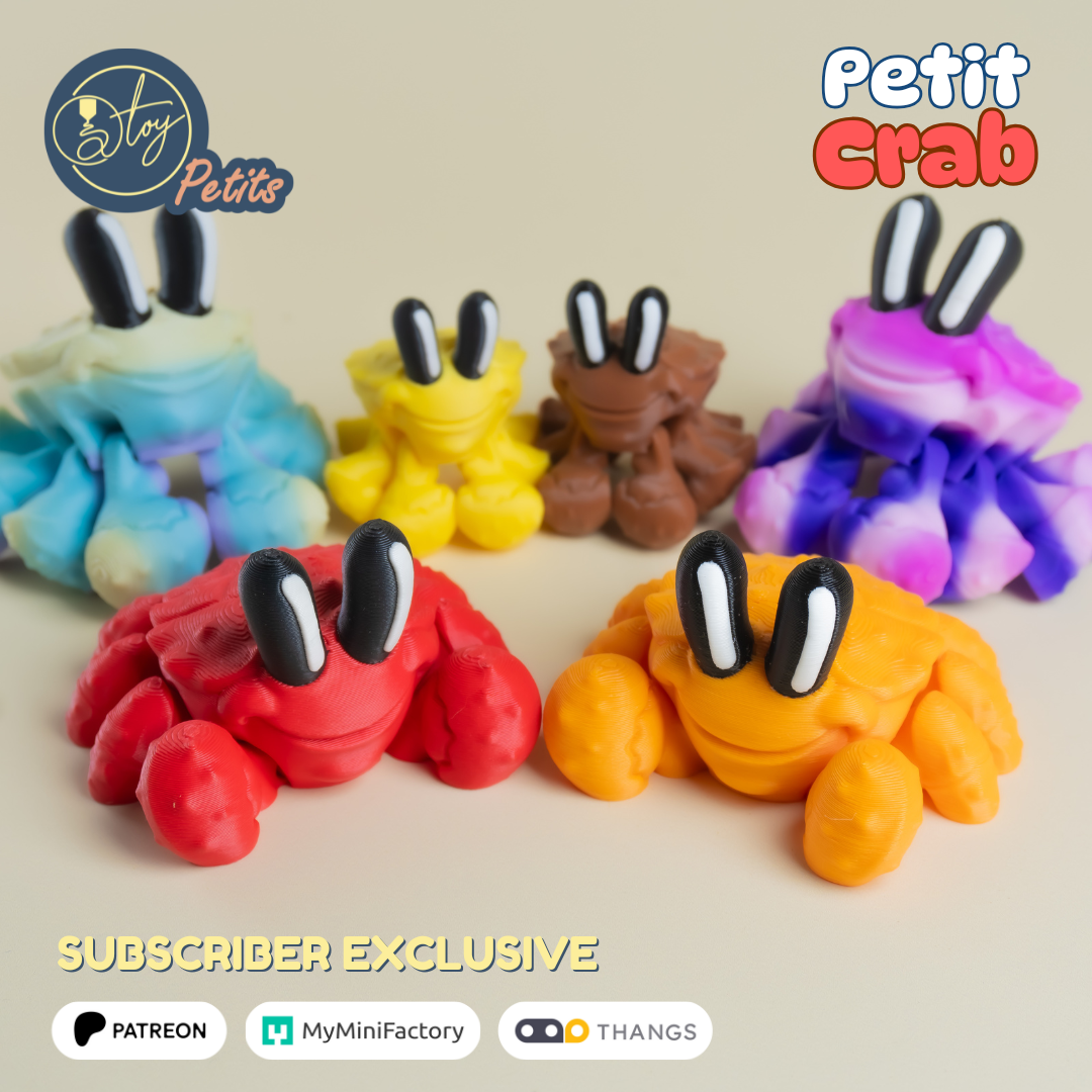 Petit Crab 3D 3MF Model — view 2