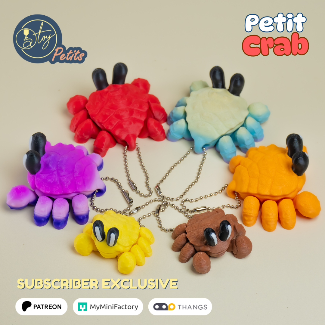 Petit Crab 3D 3MF Model — view 3