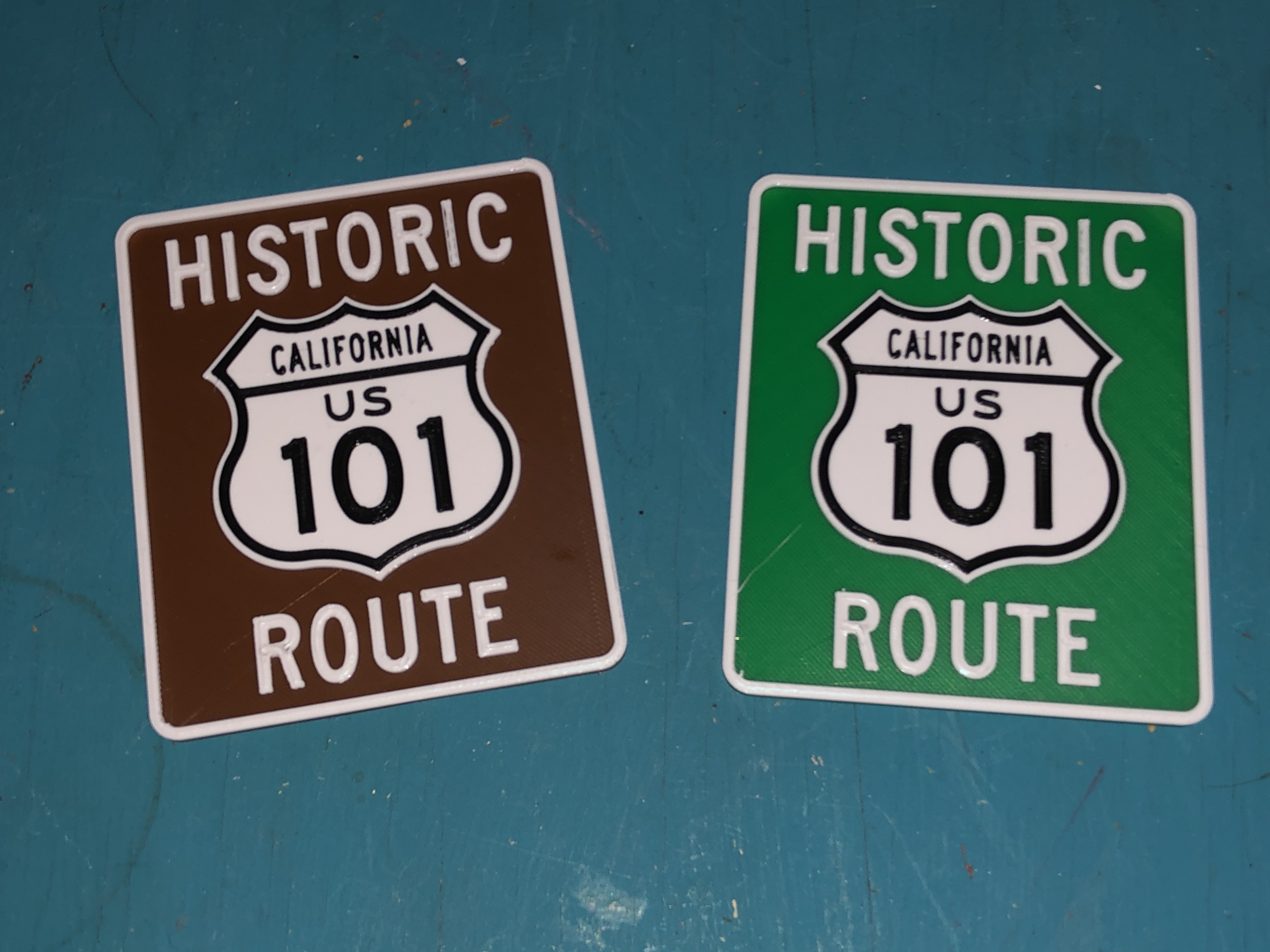 historic 101 highway signs