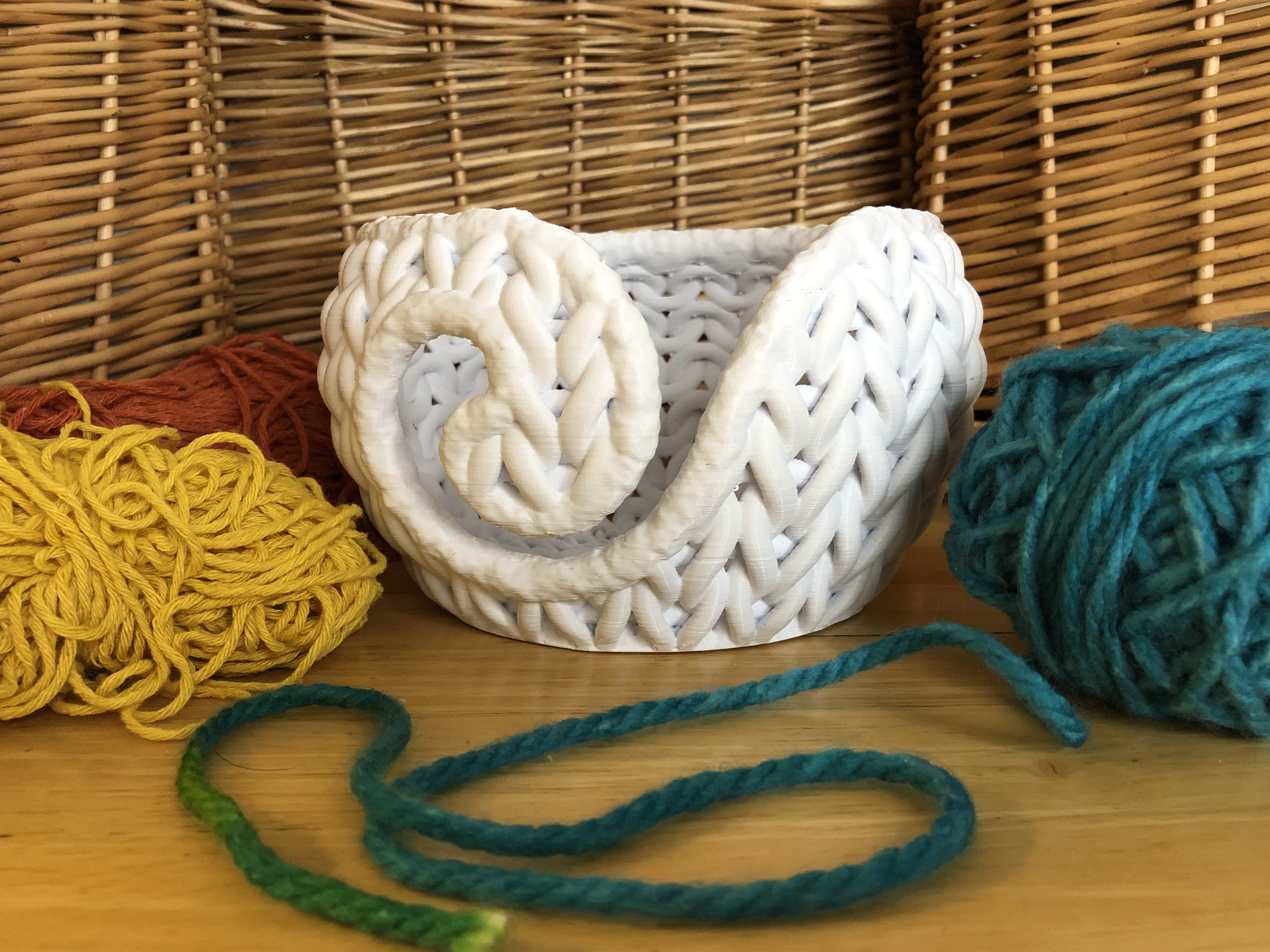3d printed a yarn bowl that can hold both my socks! : r/knitting
