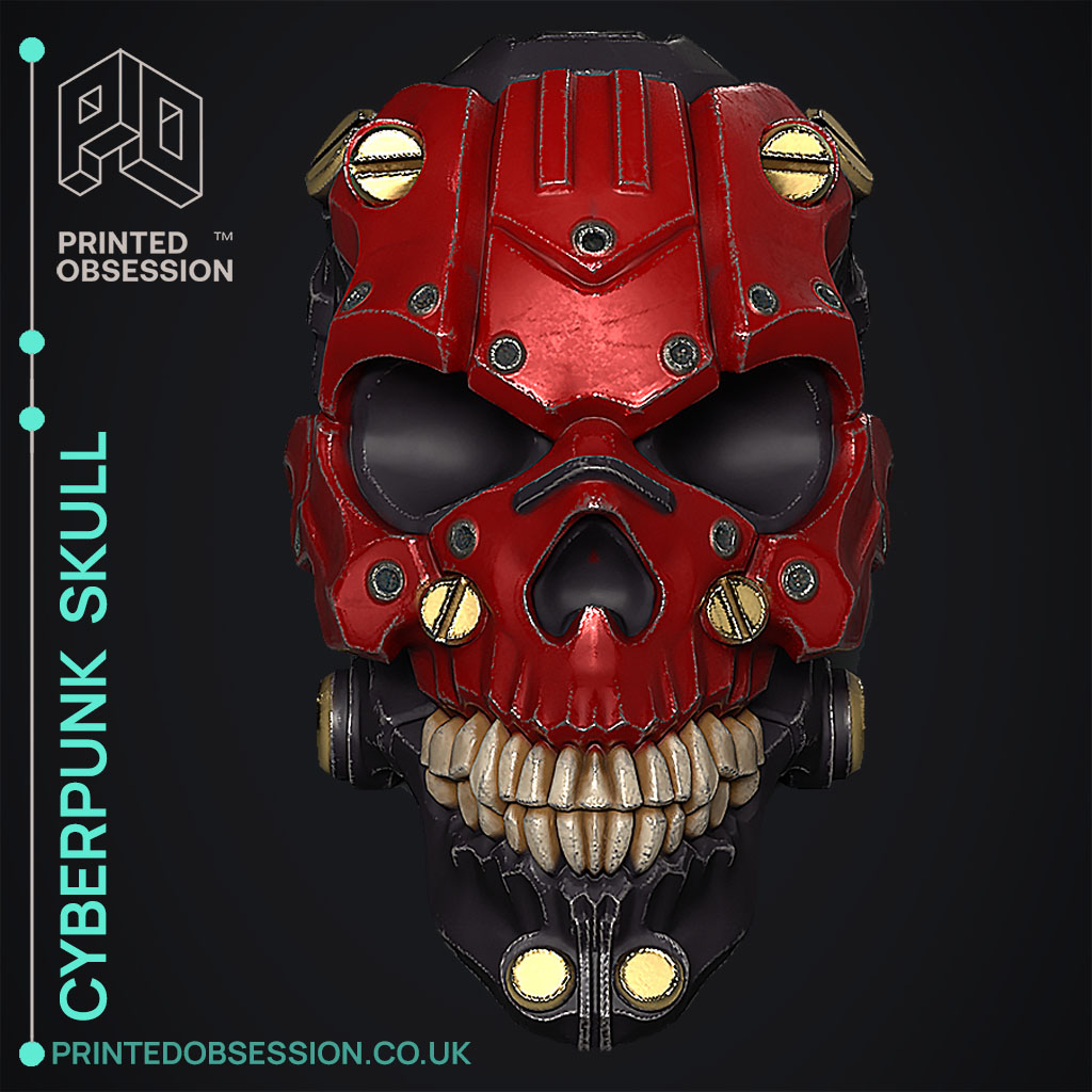 STL file Cyberpunk Halloween Skull 🎃・Design to download and 3D print・Cults