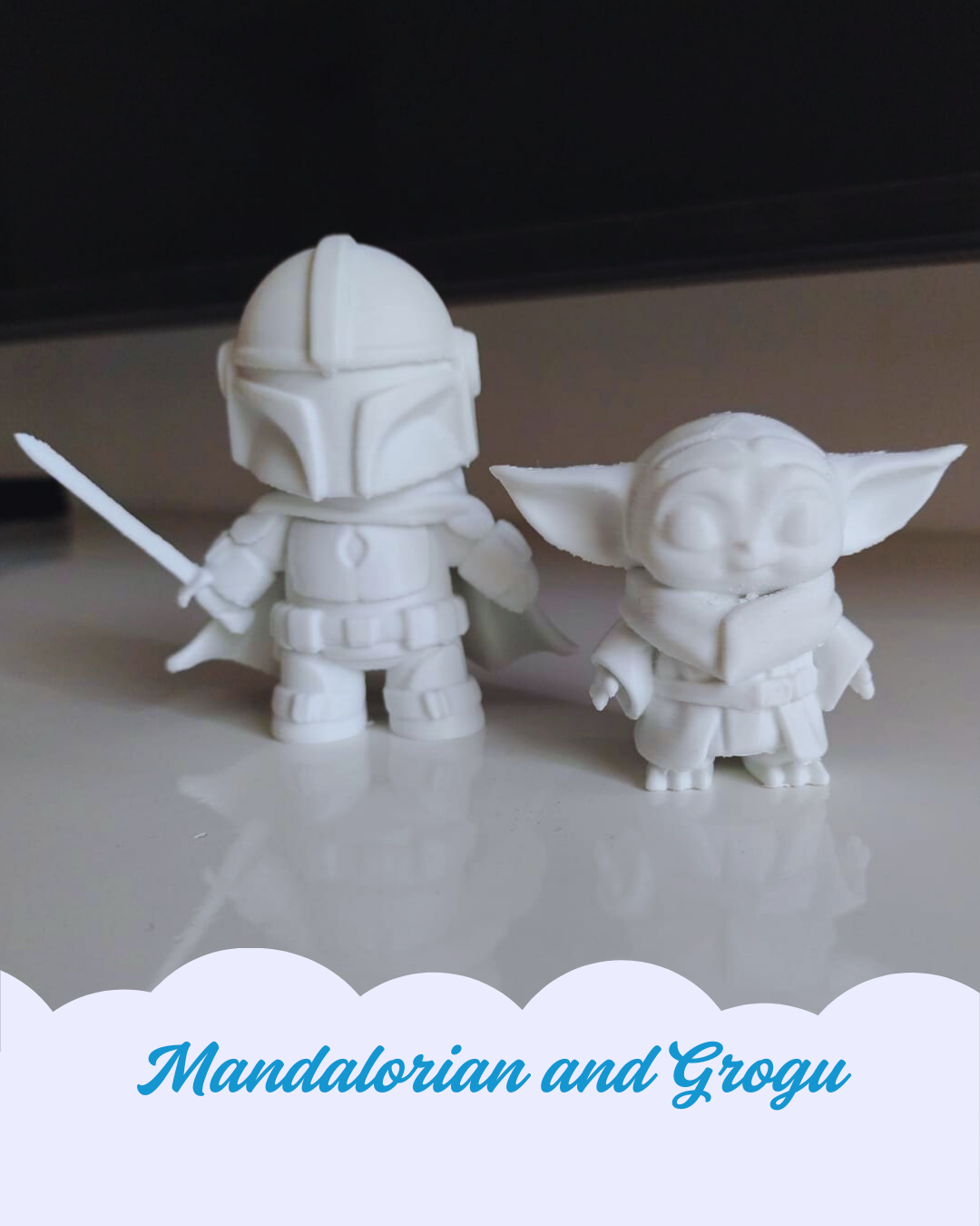 FREE! MANDALORIAN AND GROGU Z-MINIS COLLECTION 3D STL Model — view 3