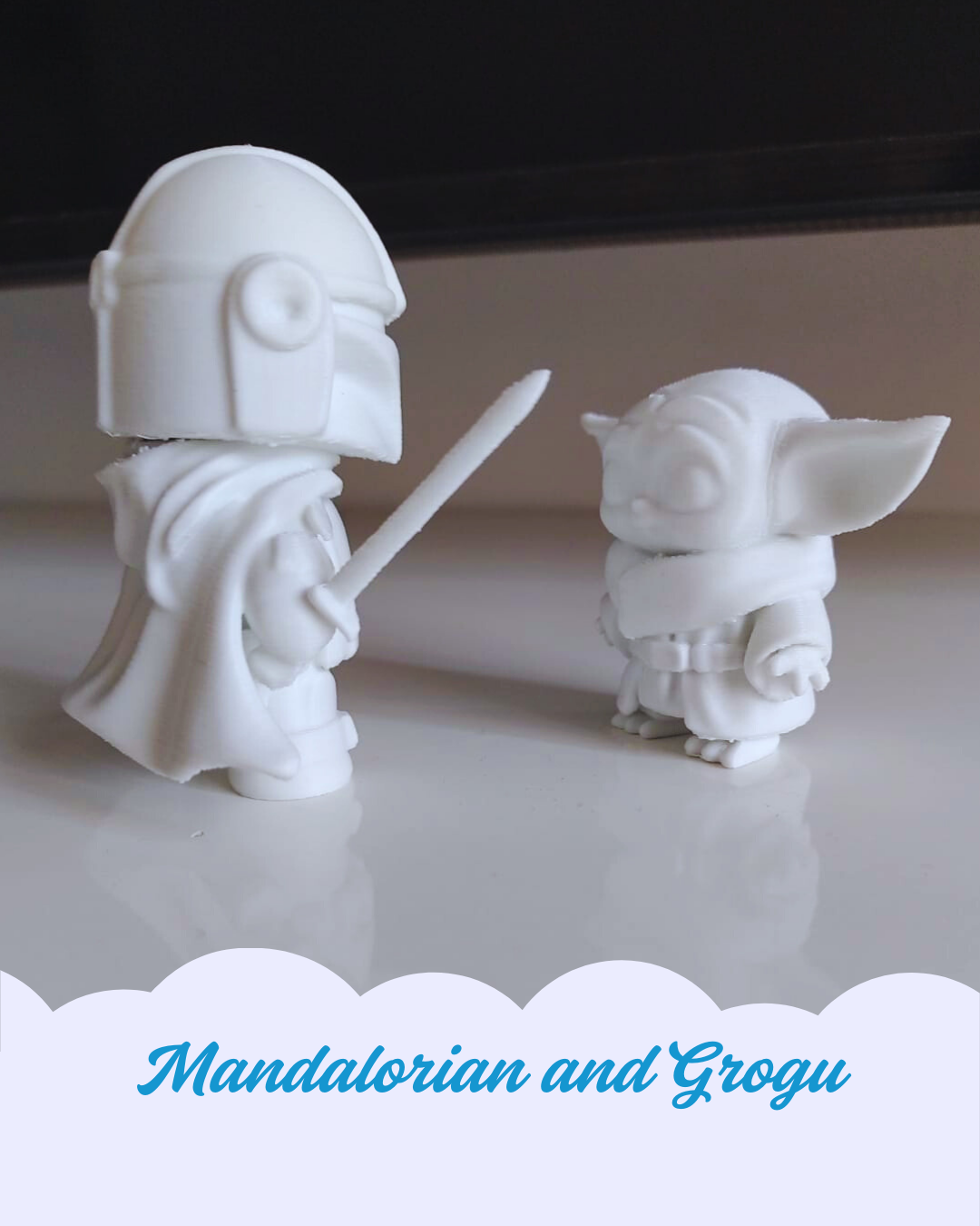 FREE! MANDALORIAN AND GROGU Z-MINIS COLLECTION 3D STL Model — view 4