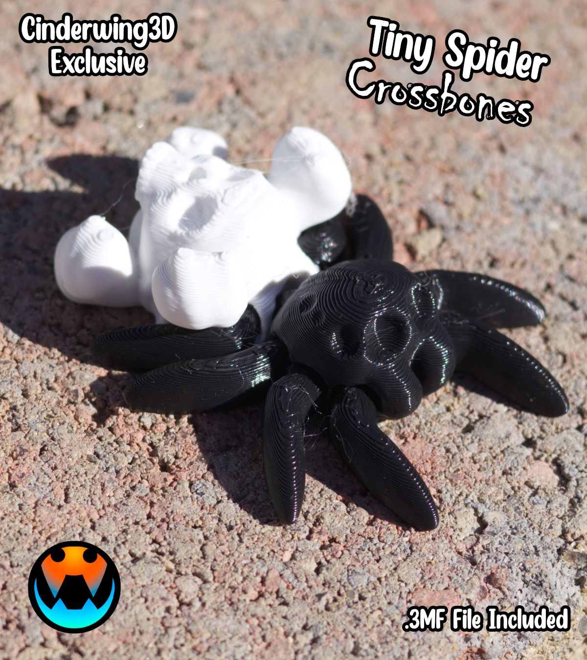 Tiny Spider - Crossbones, 3D printed in Wentzville MO