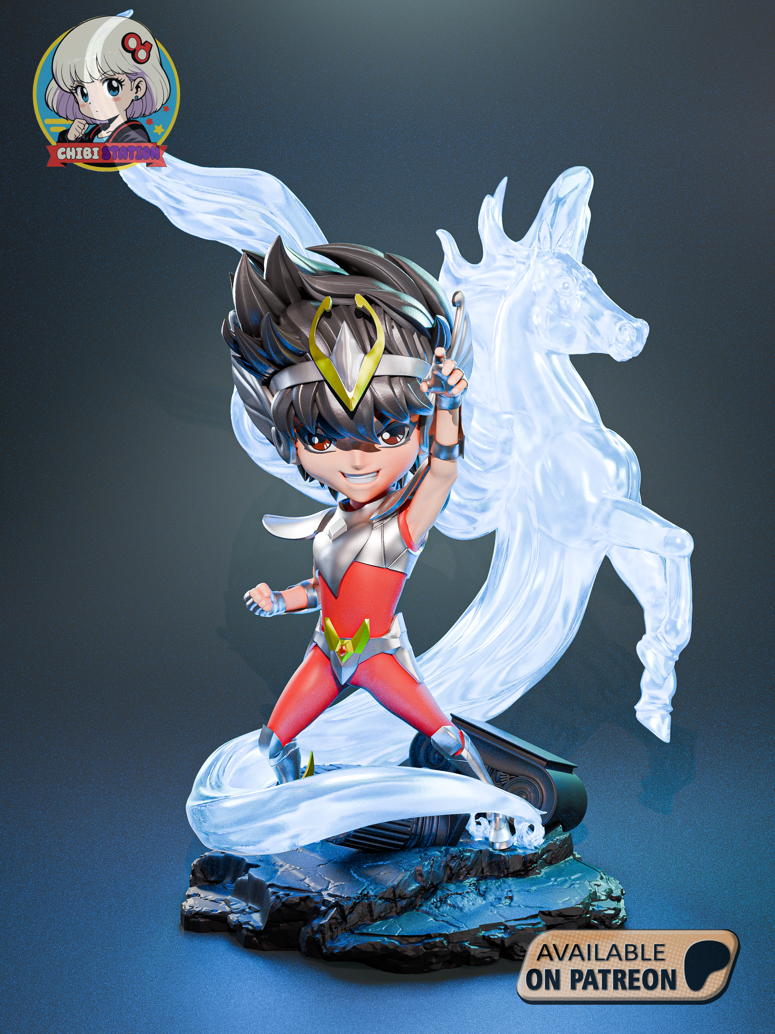 Saint Seiya Chibi - Premium Collectible - 3D model by ChibiStation