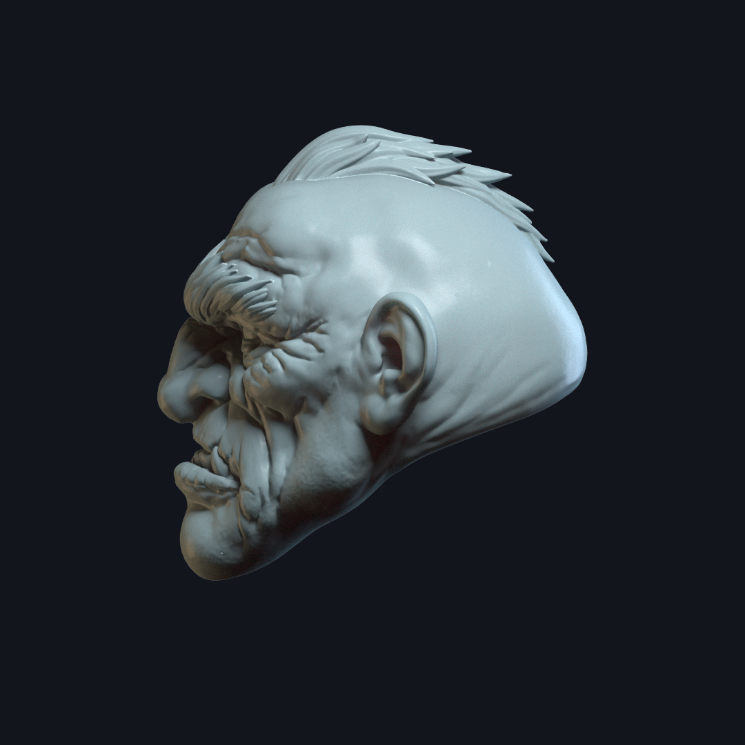 Dwarf v6 - Custom Action Figure Head 3D STL Model