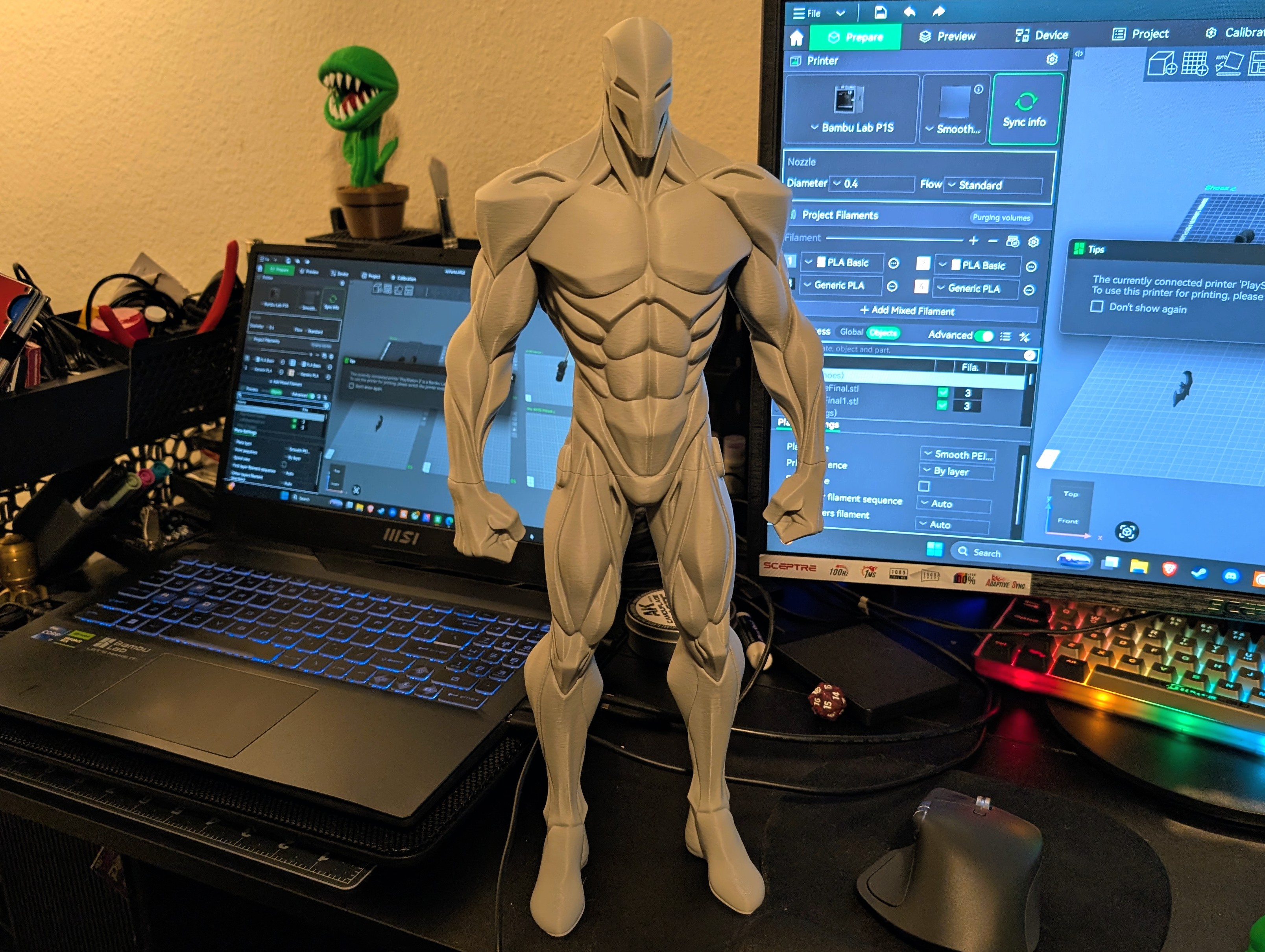 Null Sentinel - Male Anatomy Sculpture 3D STL Model — view 4