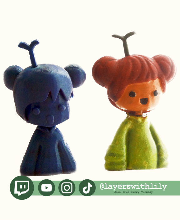 LayersWithLily Figurine 3D STL Model — view 4
