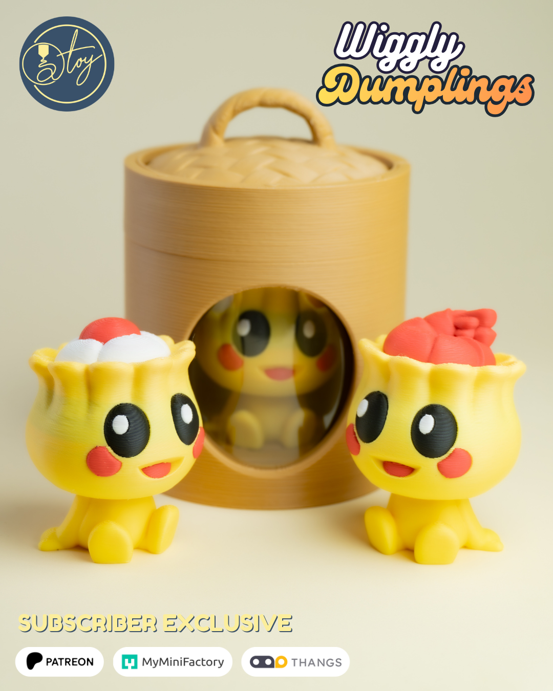 WIGGLY DUMPLINGS 3D 3MF Model — view 3