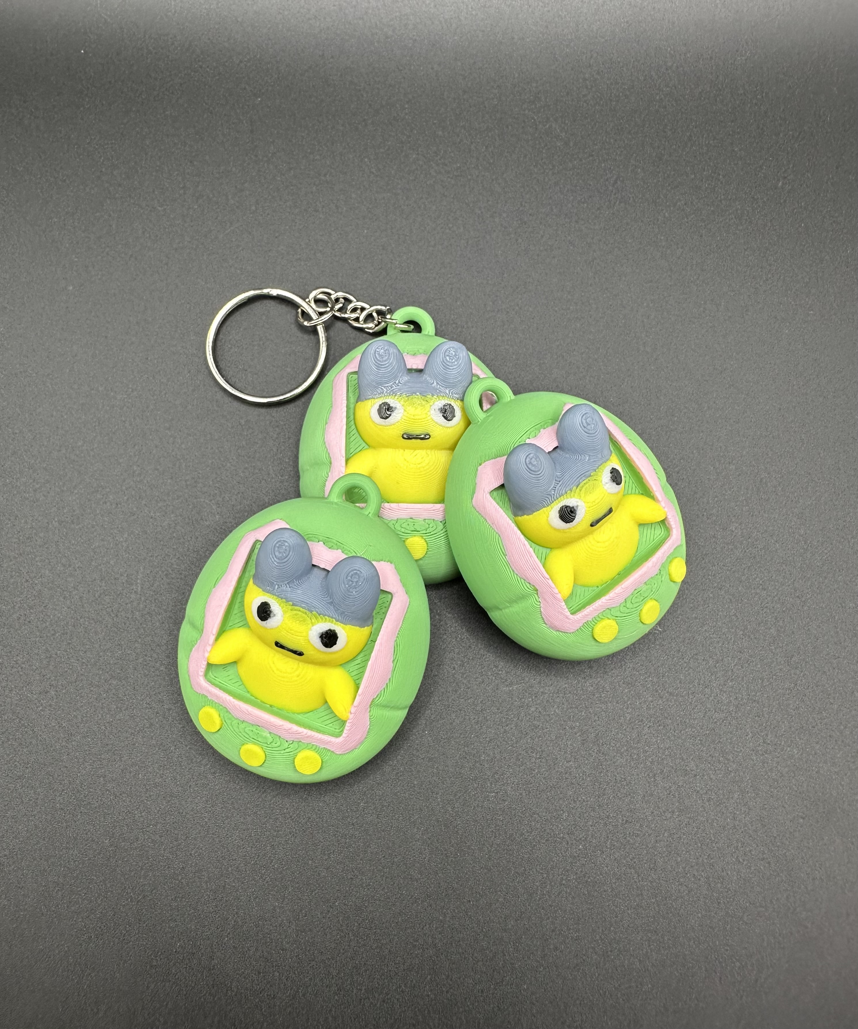 Tamagotchi Keychain 3D STL Model — view 2