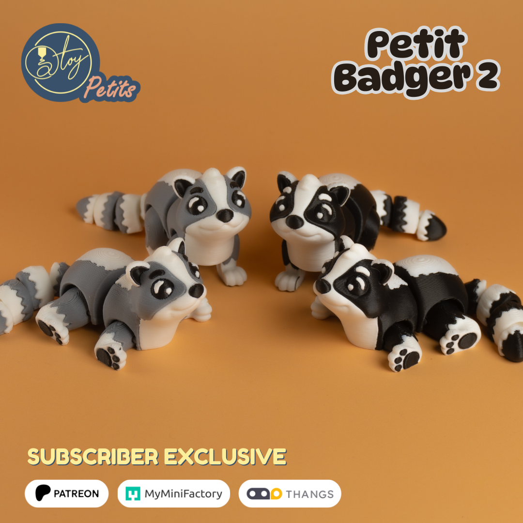 Petit Badger 2 3D 3MF Model — view 3
