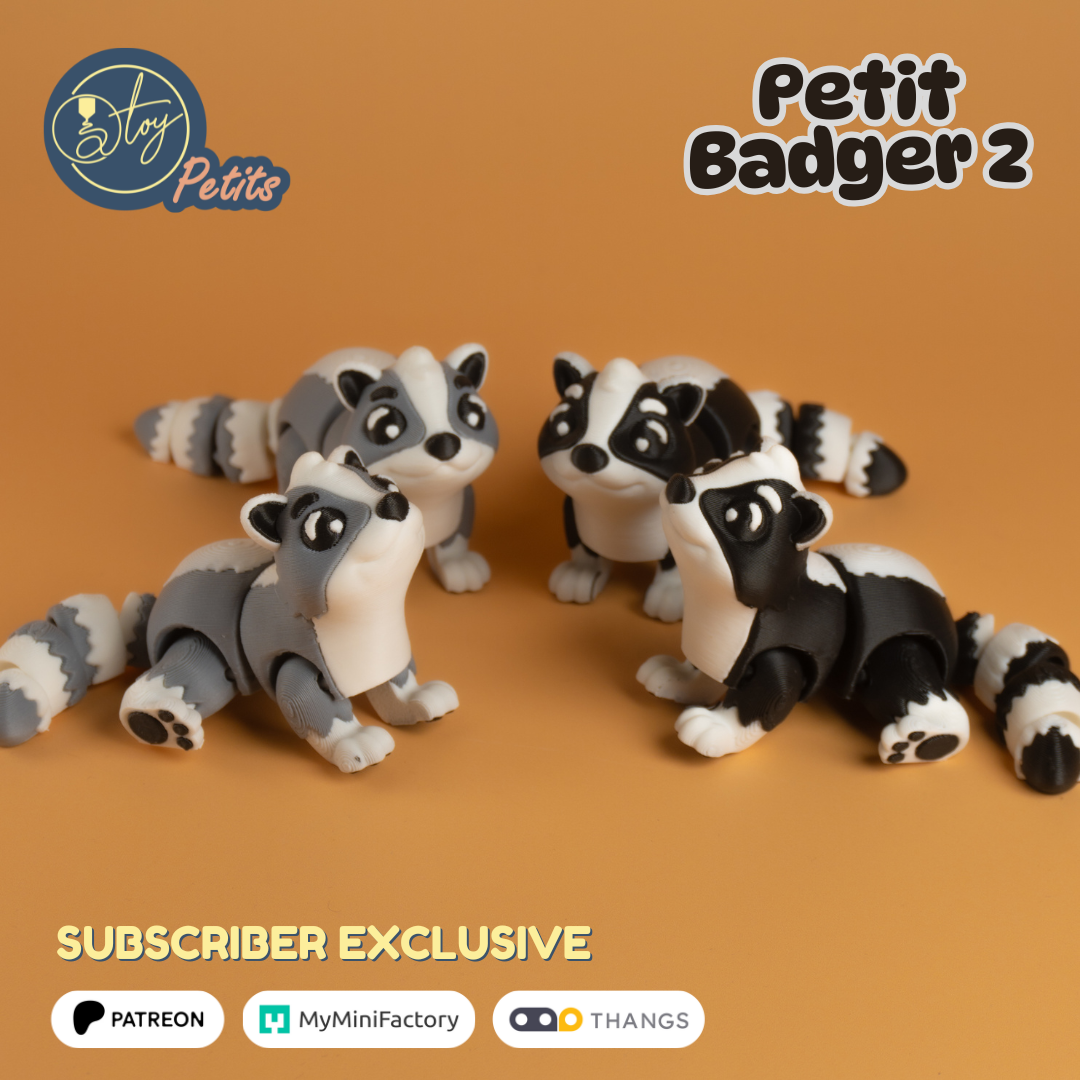 Petit Badger 2 3D 3MF Model — view 4