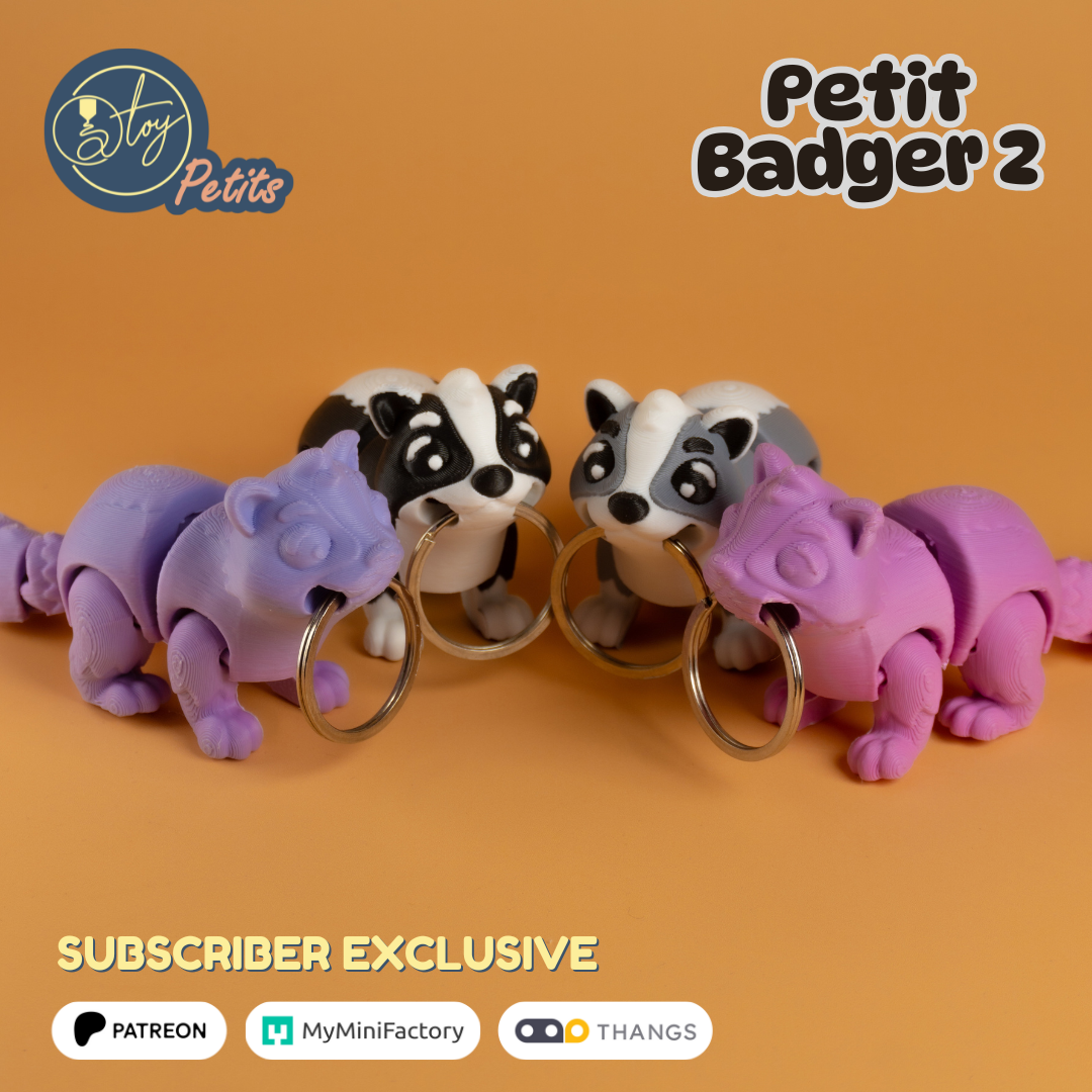 Petit Badger 2 3D 3MF Model — view 5
