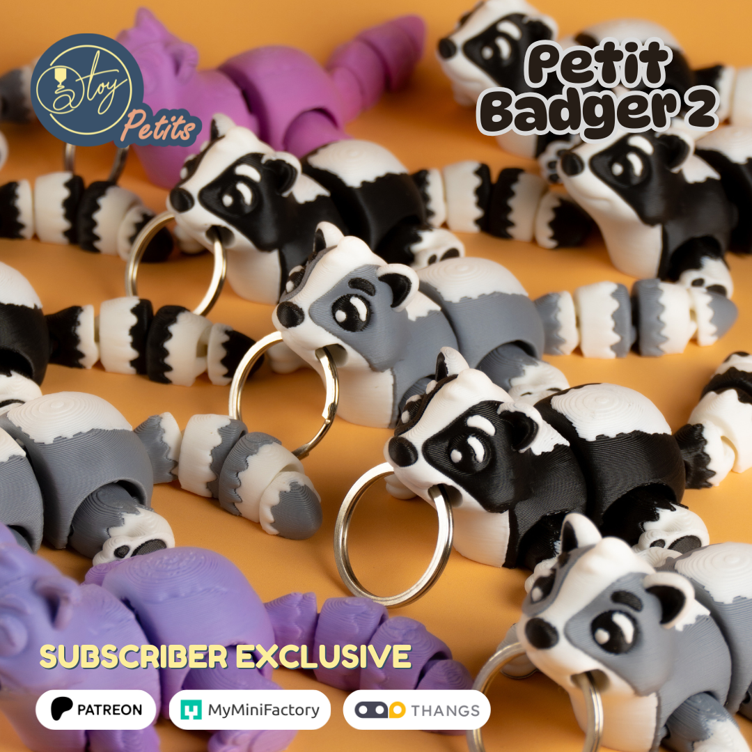 Petit Badger 2 3D 3MF Model — view 6