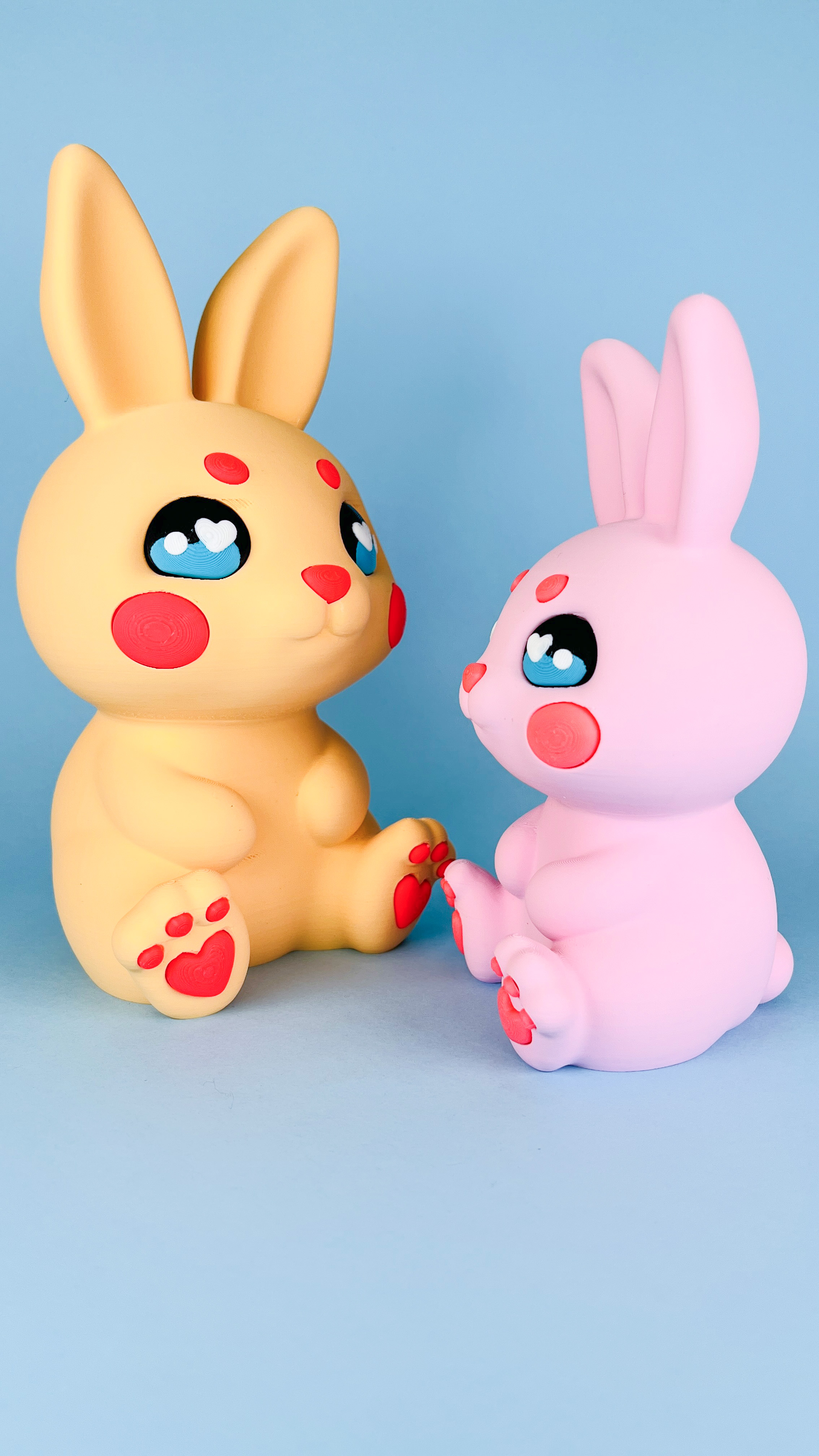 Easter Bunny with Eggs & Heart, Print-in-Parts & MultiColor, Toy 3D 3MF Model — view 7