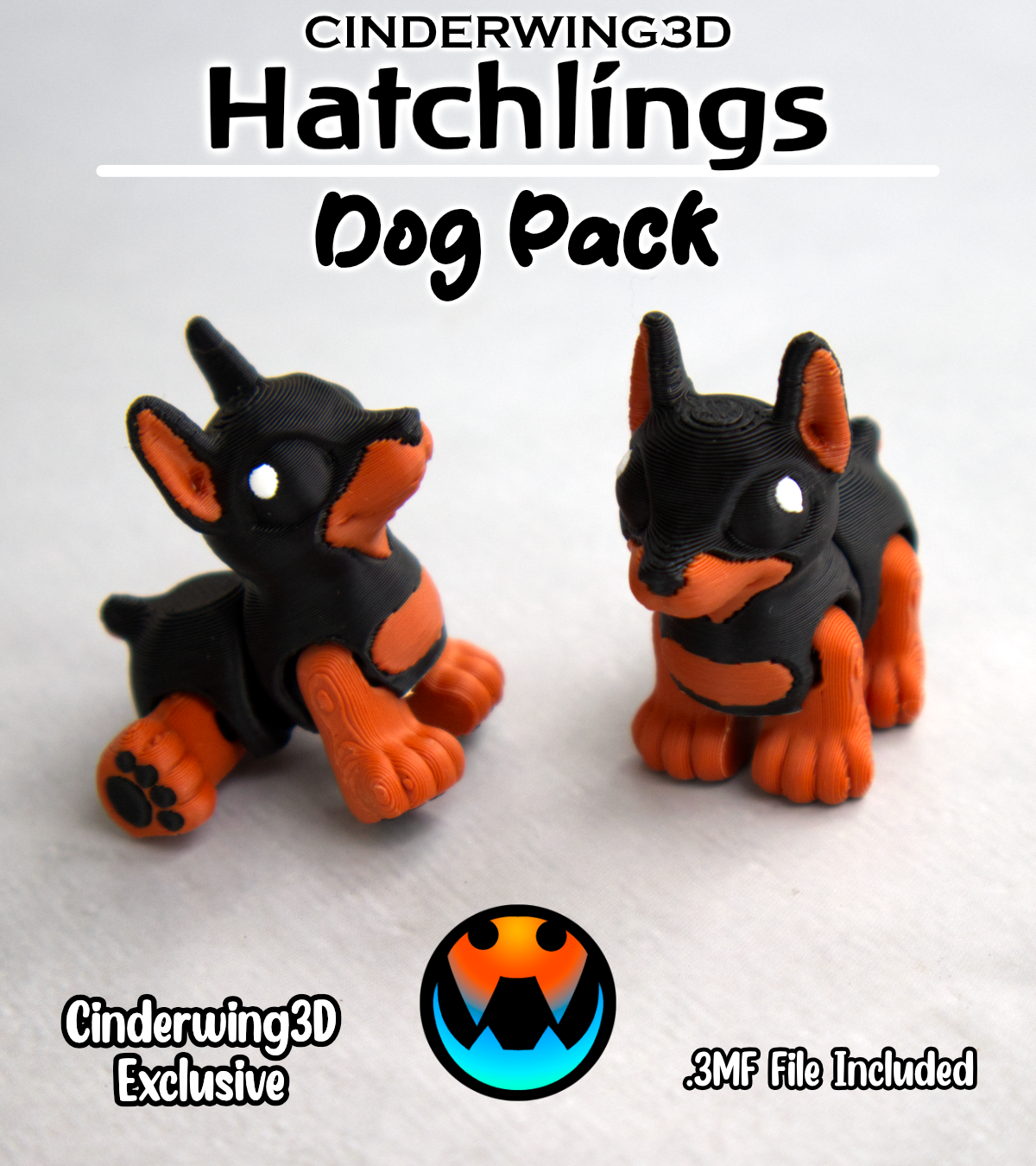 Doberman - Hatchling, 3D printed in Wentzville MO