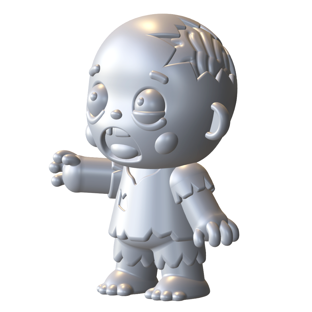 Cute Cryptid Littlest Zombie 3D Printable Figure – Undead Monster STL Model — view 8