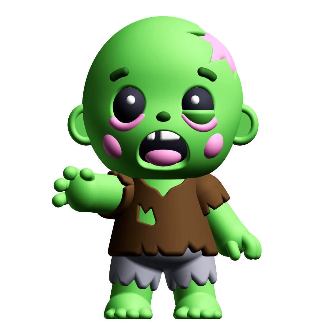 Cute Cryptid Littlest Zombie 3D Printable Figure – Undead Monster STL Model — view 2