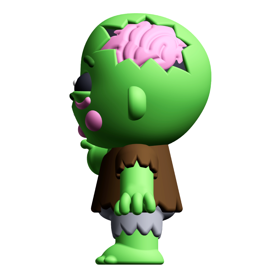 Cute Cryptid Littlest Zombie 3D Printable Figure – Undead Monster STL Model — view 3