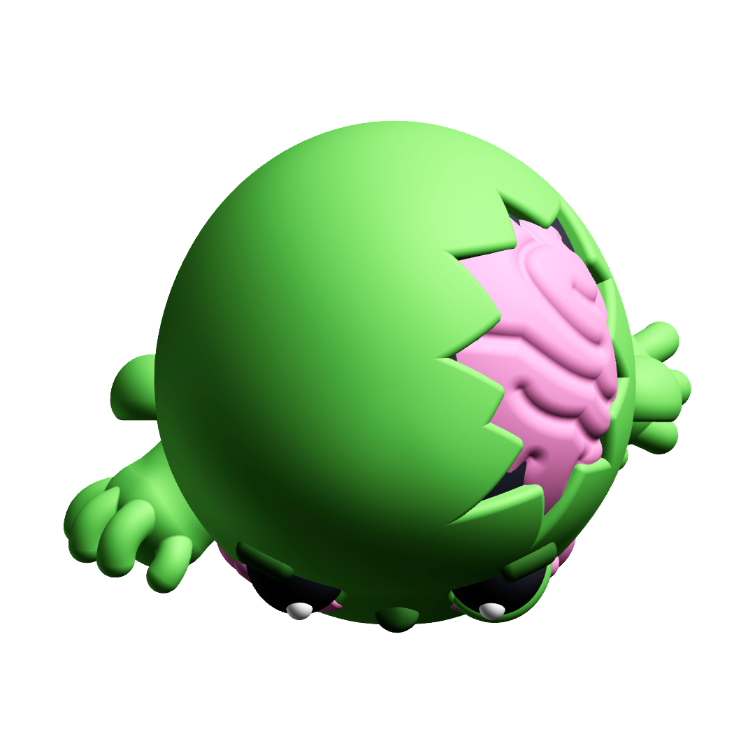 Cute Cryptid Littlest Zombie 3D Printable Figure – Undead Monster STL Model — view 6