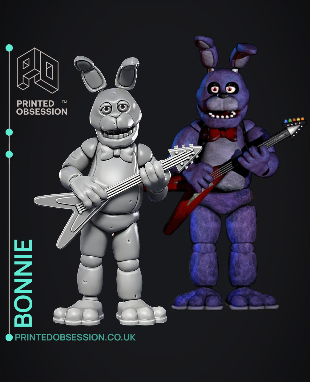 Bonnie - FNAF - Fan Art - 3D model by printedobsession on Thangs