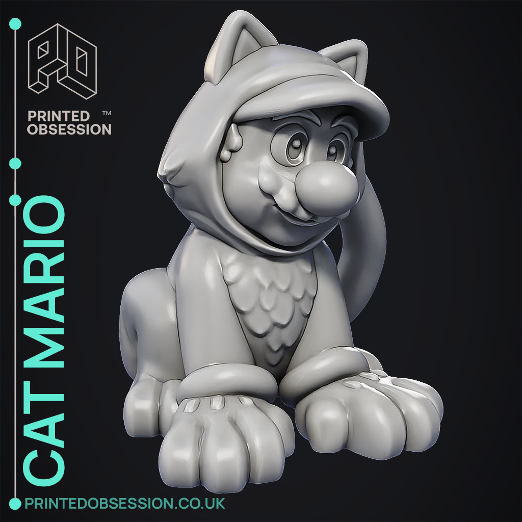 Cat Mario - Super Mario Brothers - Fan Art - 3D model by