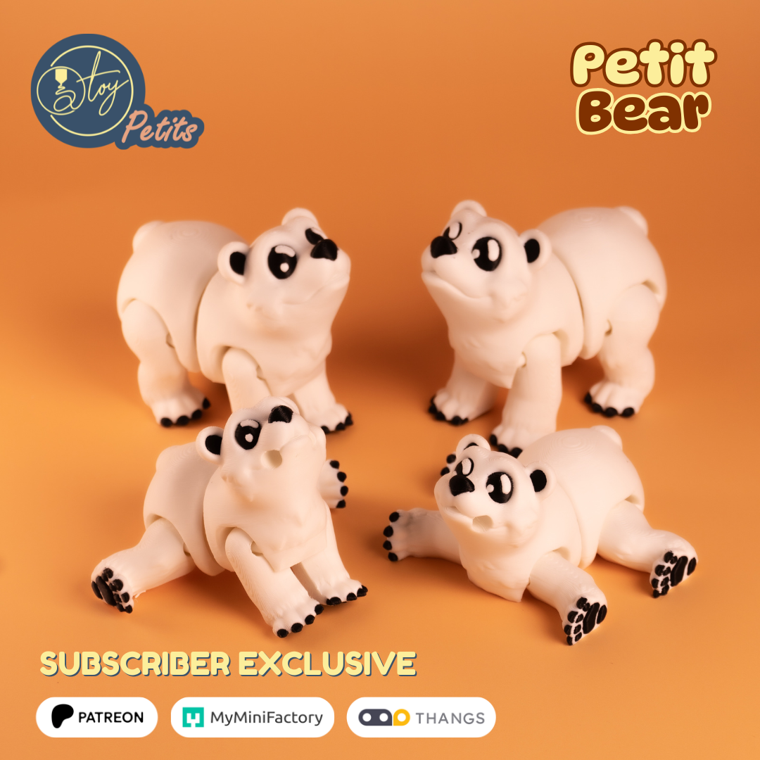Petit Bear 3D 3MF Model — view 3