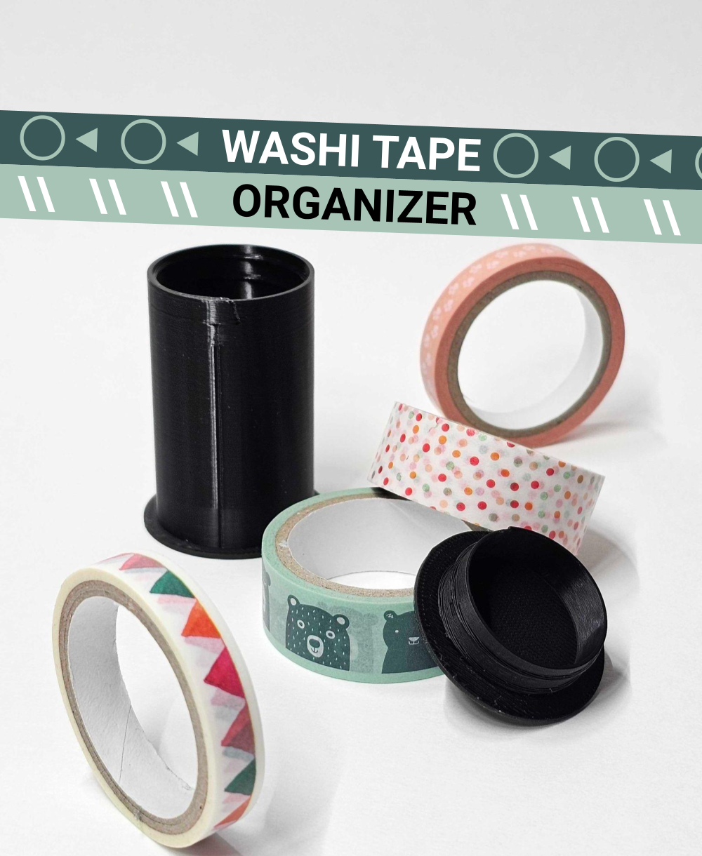 Washi tape holder, Stash supplies inside with screw-on lid!