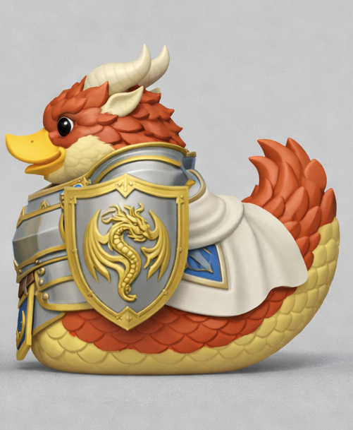 Dragon Paladin Duck 3D STL Model — view 2