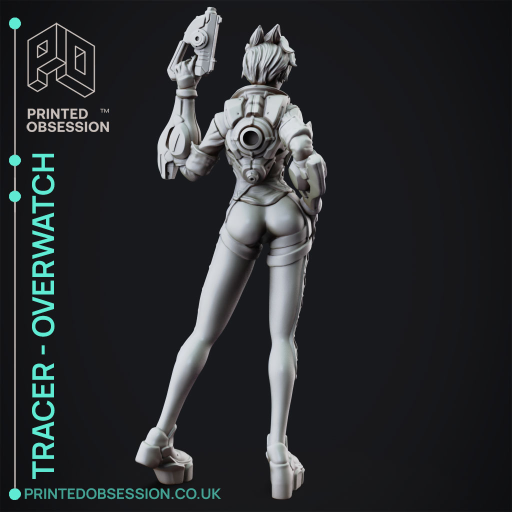 3D Printable Overwatch - Tracer Full Figure by Printed Obsession