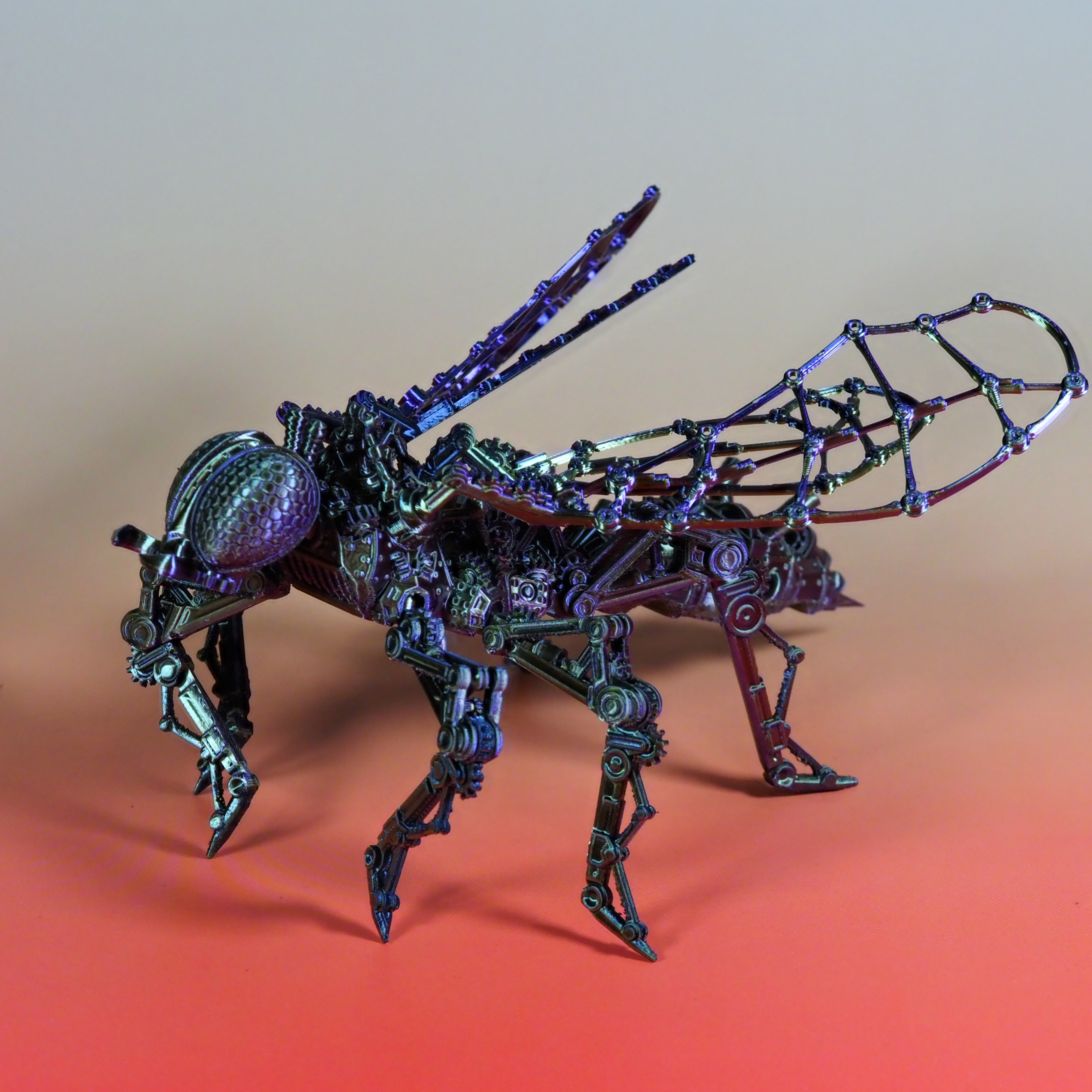 Steampunk Wasp, Articulated 3D 3MF Model — view 4