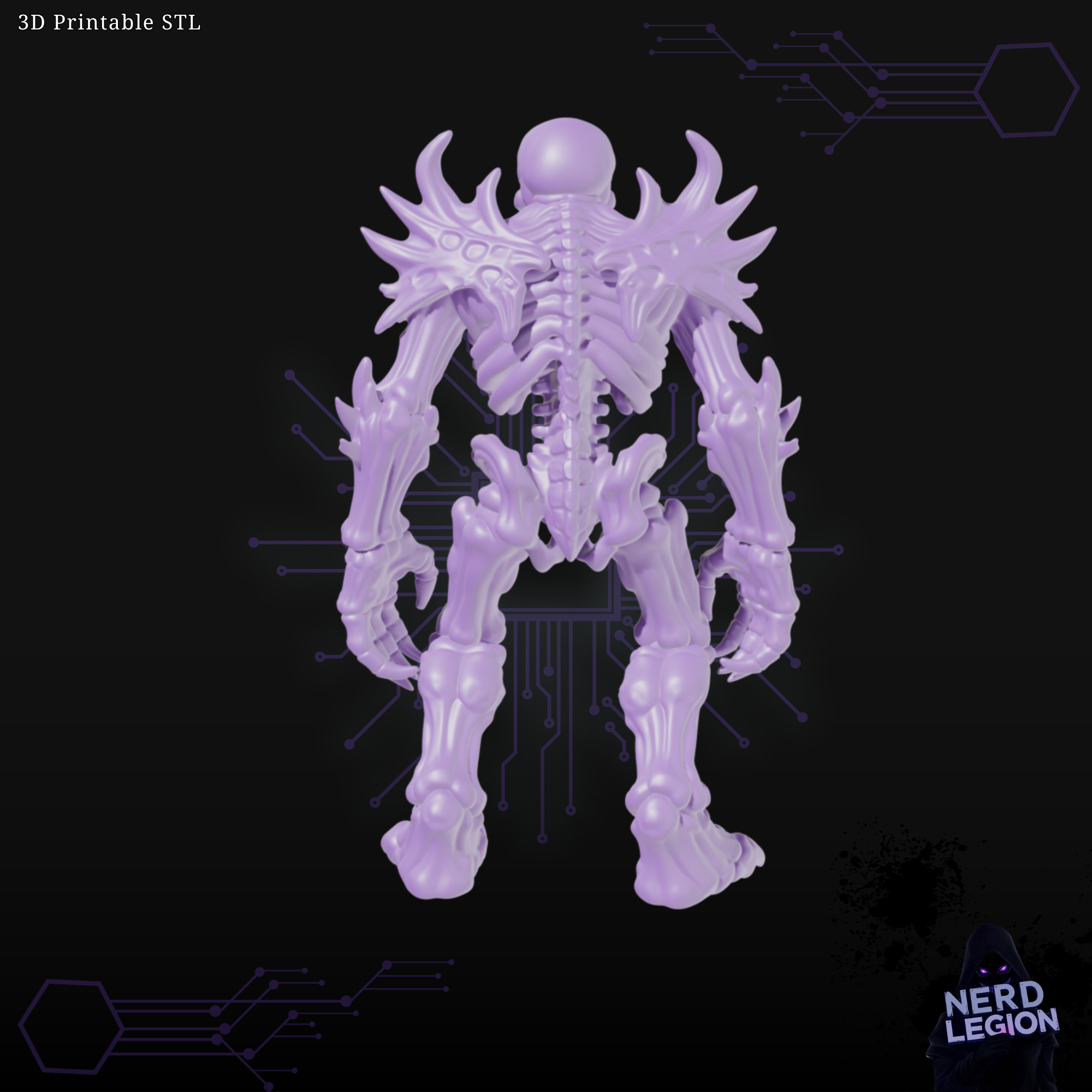 Bone Golem - Dungeons and Dragons 3D Model STL Model — view 3