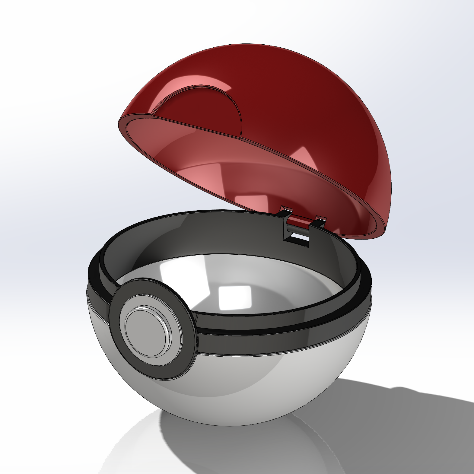 Pokeball with functional button – DiceworkFoundry