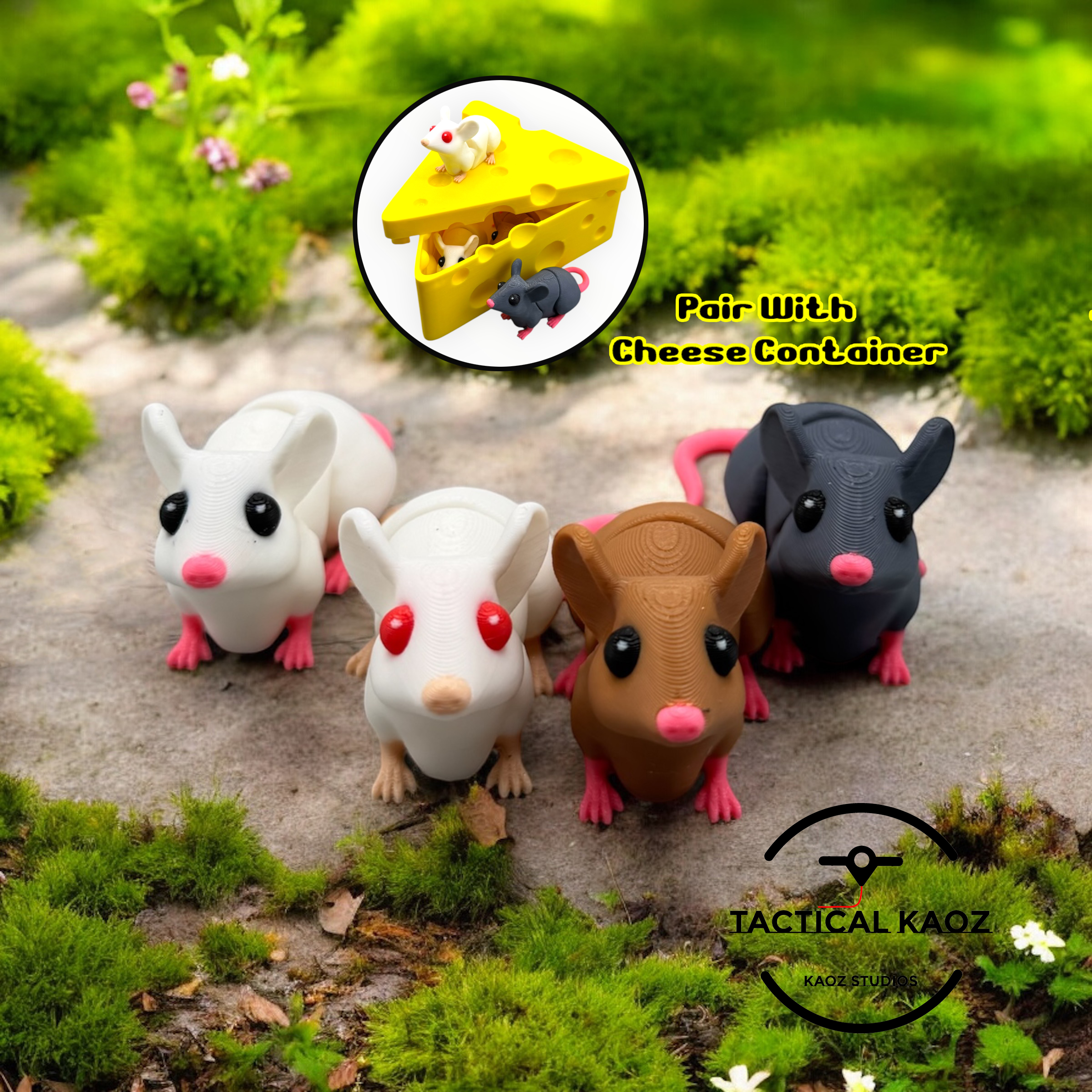 Flexy Articulating Mice 3D STL Model — view 2
