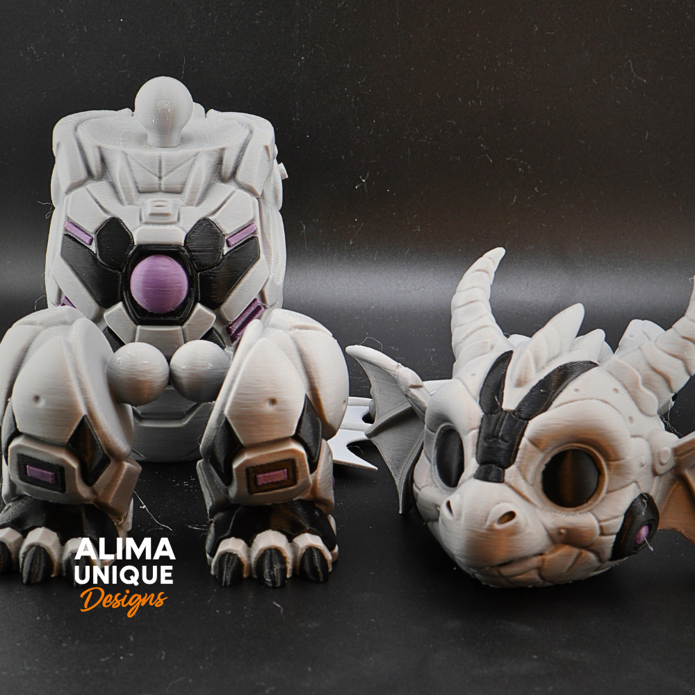 BIG CYBORG DRAGON TOY 3D STL Model — view 4