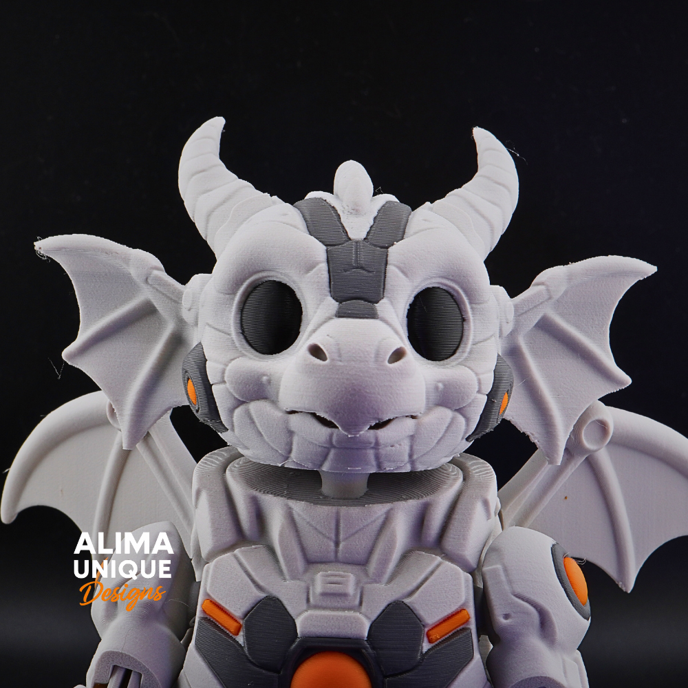 BIG CYBORG DRAGON TOY 3D STL Model — view 5