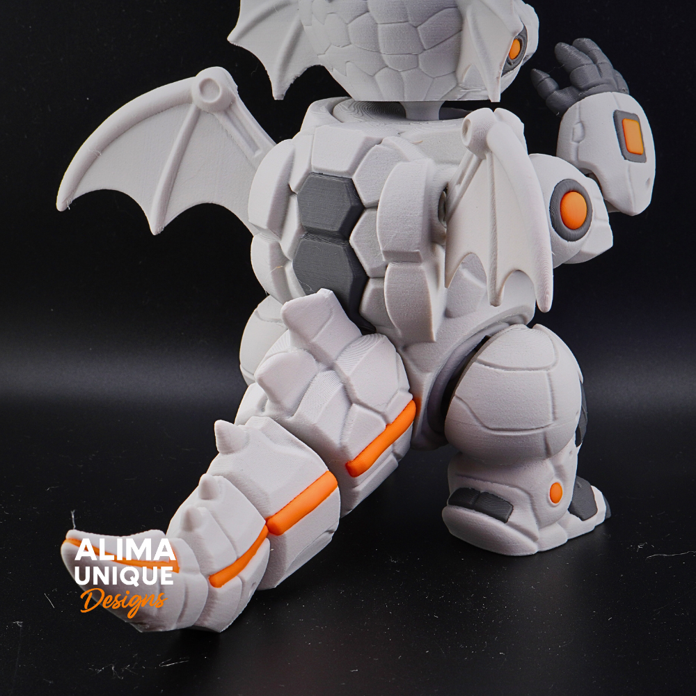 BIG CYBORG DRAGON TOY 3D STL Model — view 6