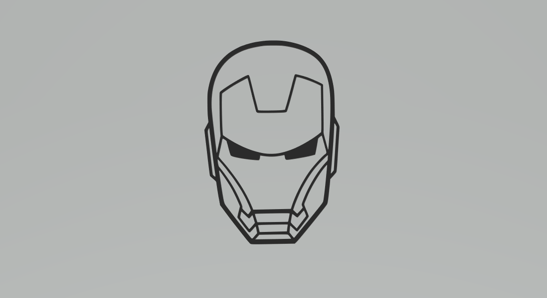 iron man head sketch