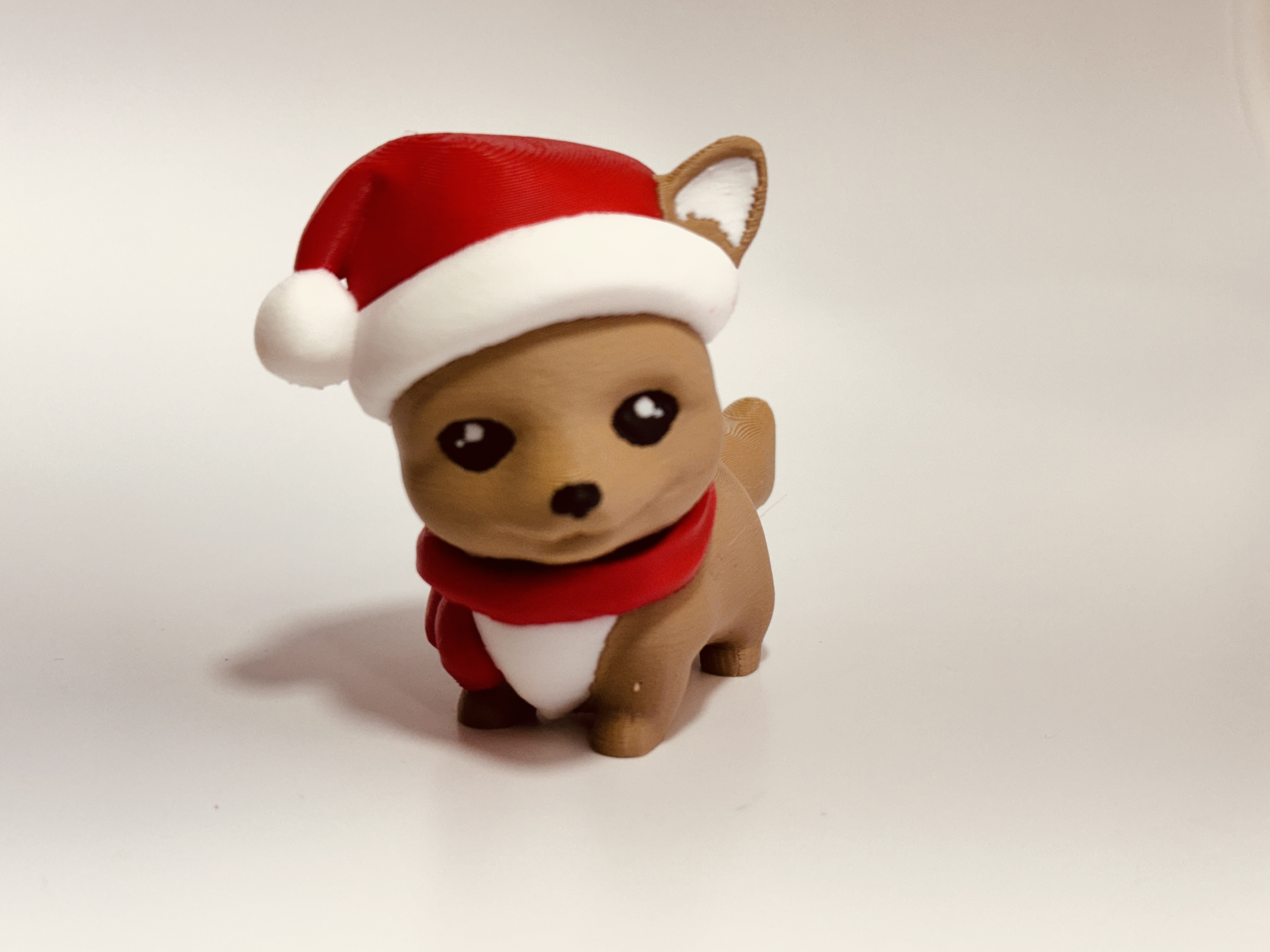 Teal Cat Creative Christmas Corgi bobble-head 3D STL Model — view 4