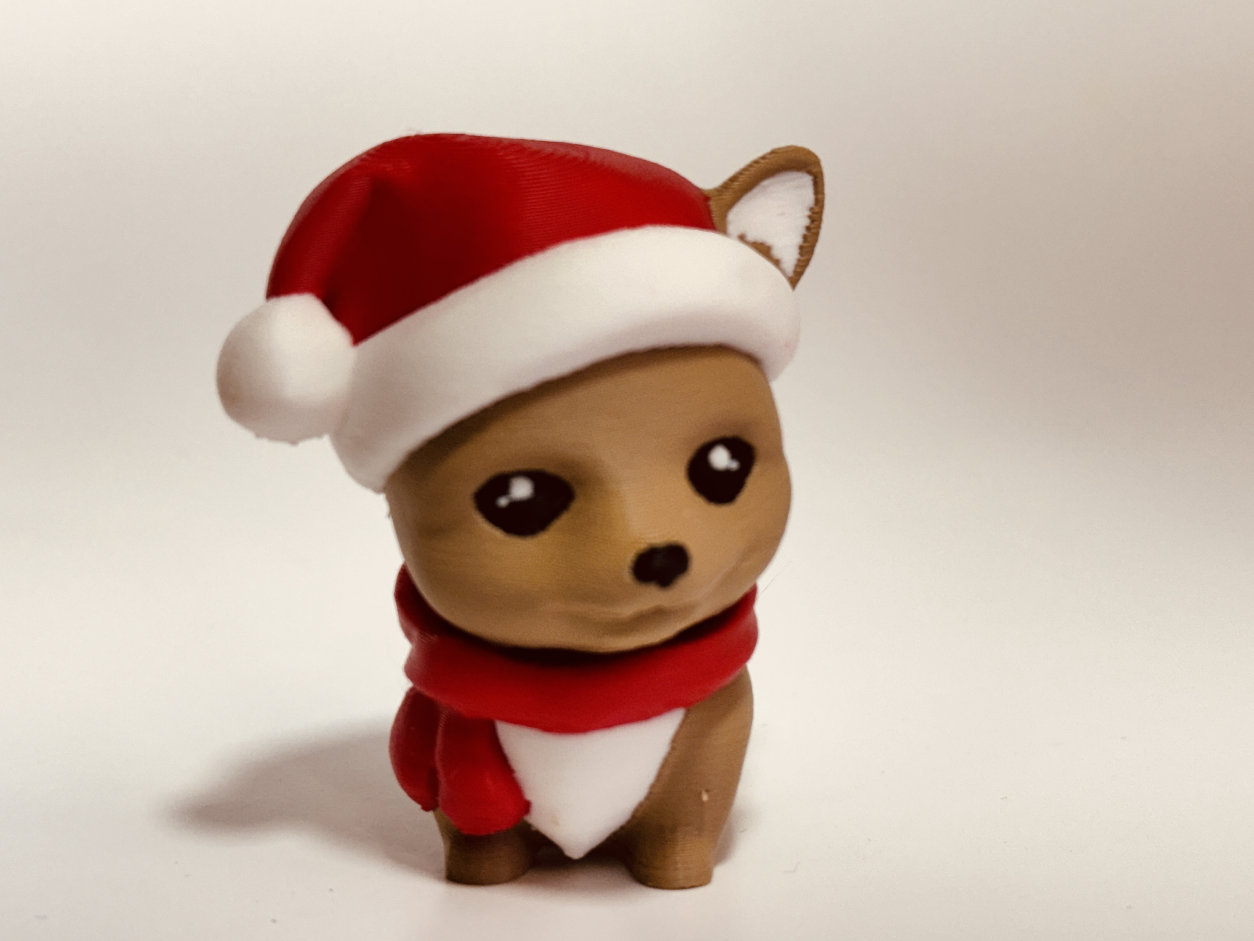 Teal Cat Creative Christmas Corgi bobble-head 3D STL Model