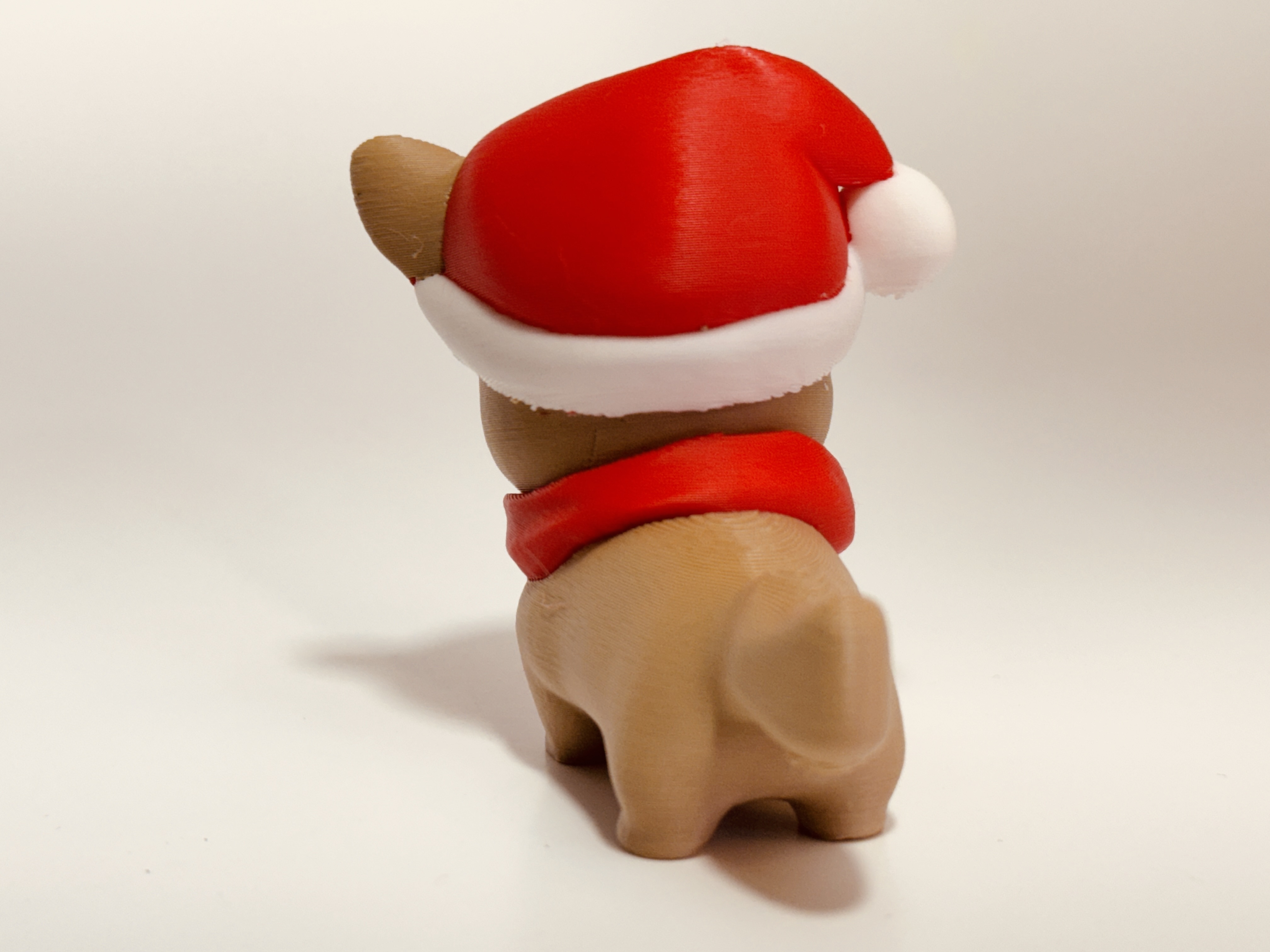 Teal Cat Creative Christmas Corgi bobble-head 3D STL Model — view 5
