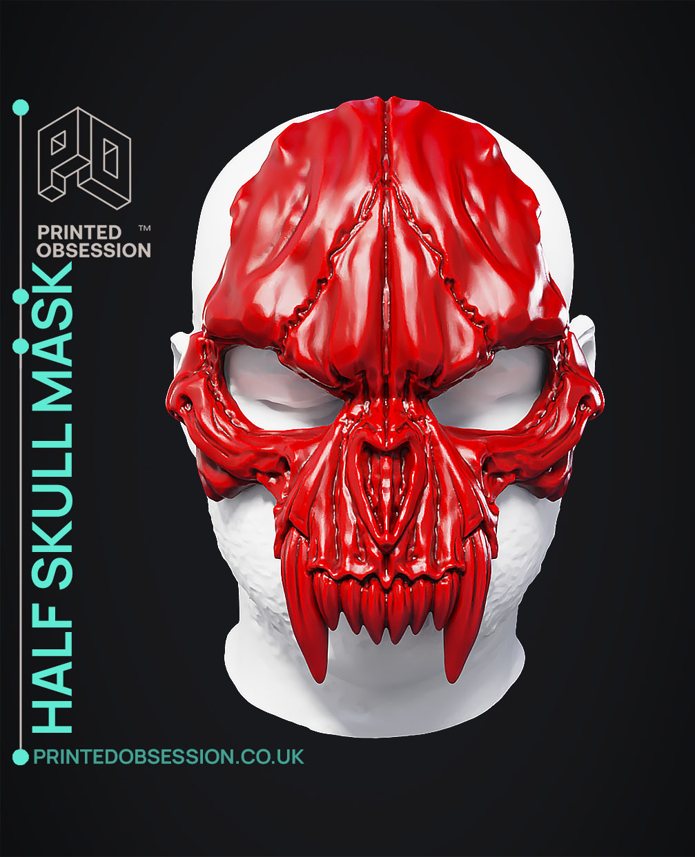 Half Skull Mask.stl - 3D model by printedobsession on Thangs