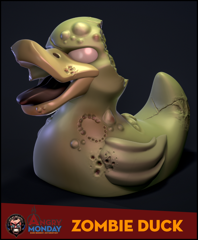 Zombie Duck 3D STL Model — view 2