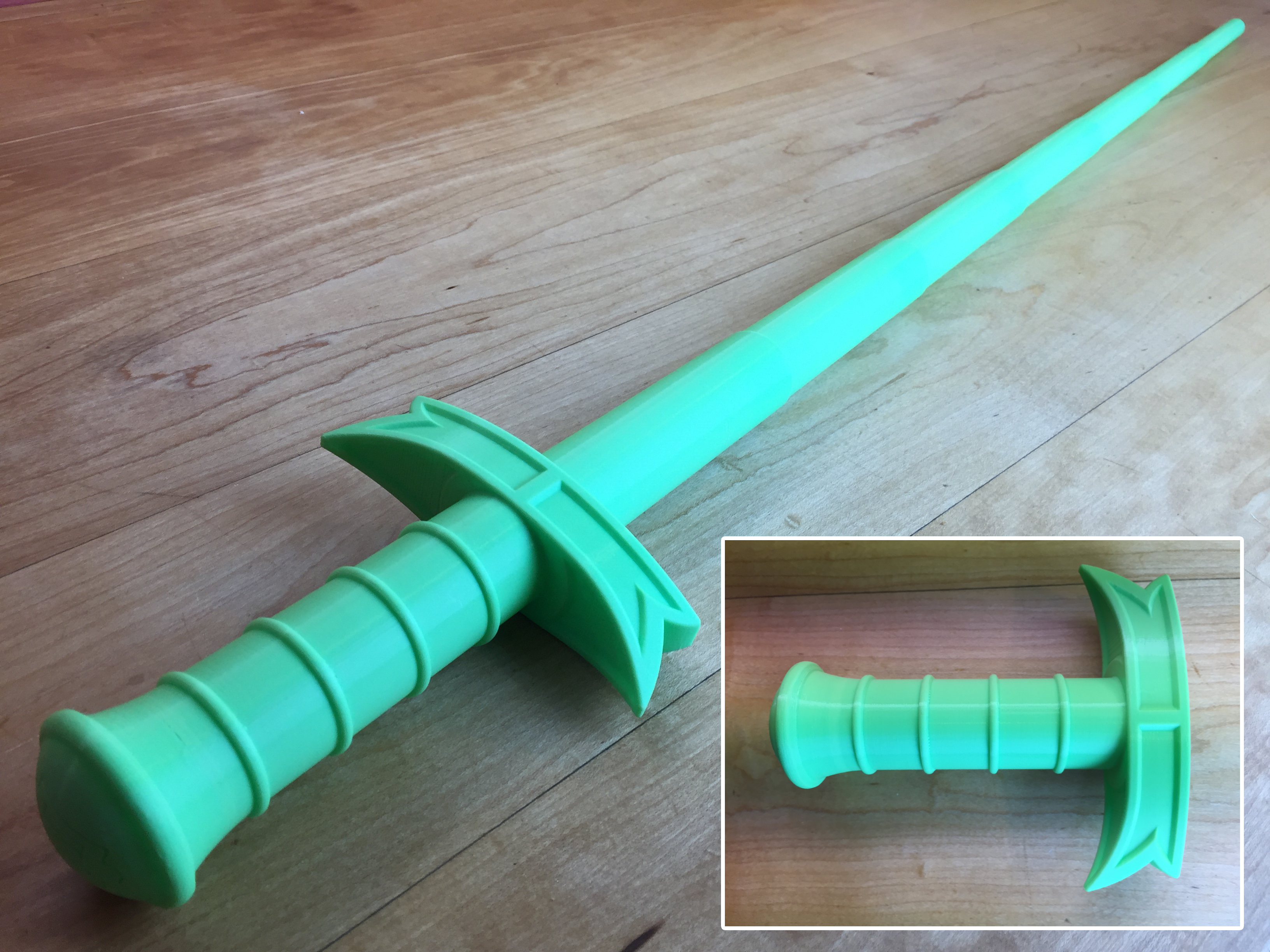 3D printable Collapsible Sword - Épée dépliable - No support