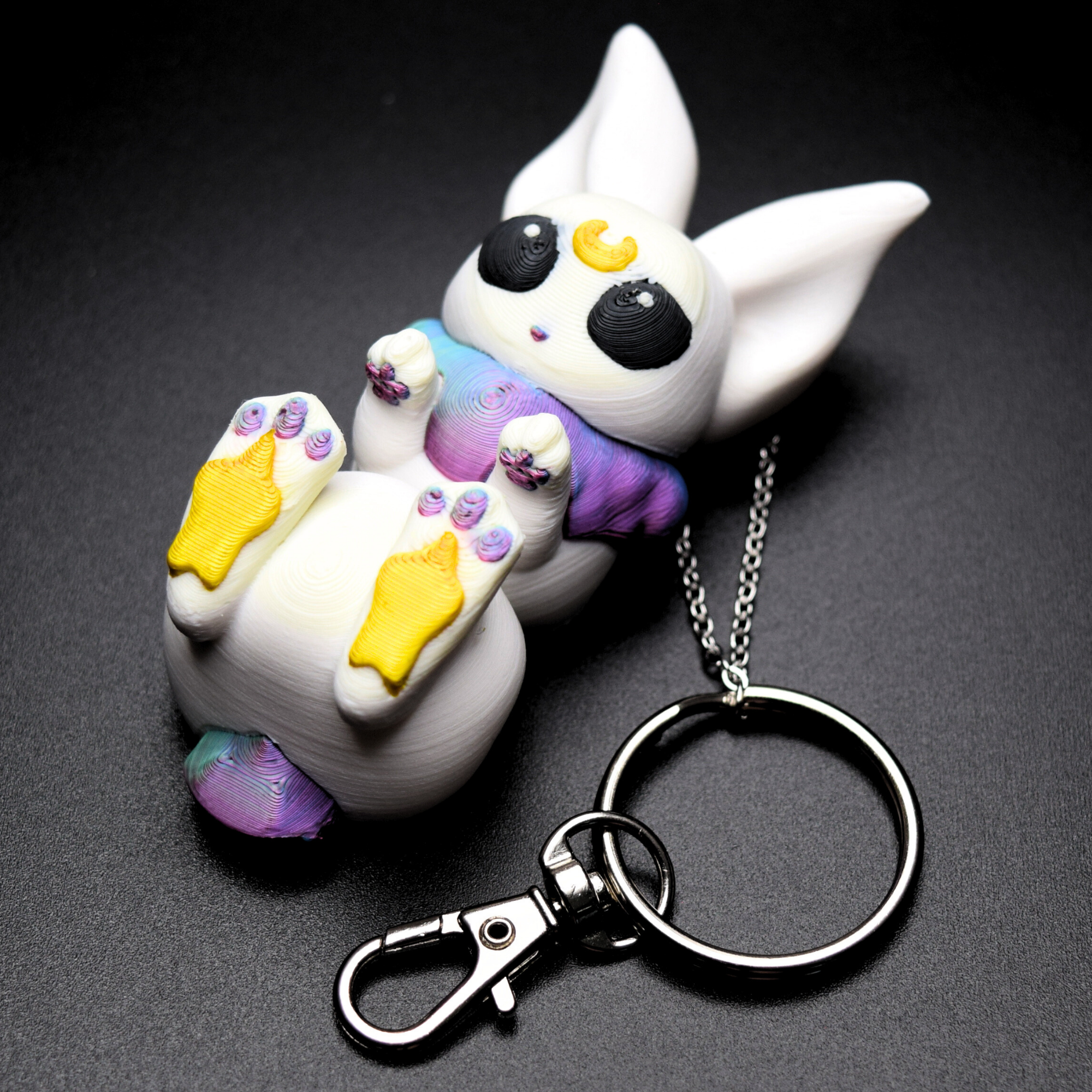 Cotton Candy Daydream the Articulated Cosmic Bunny Fidget Toy 3D STL Model — view 2